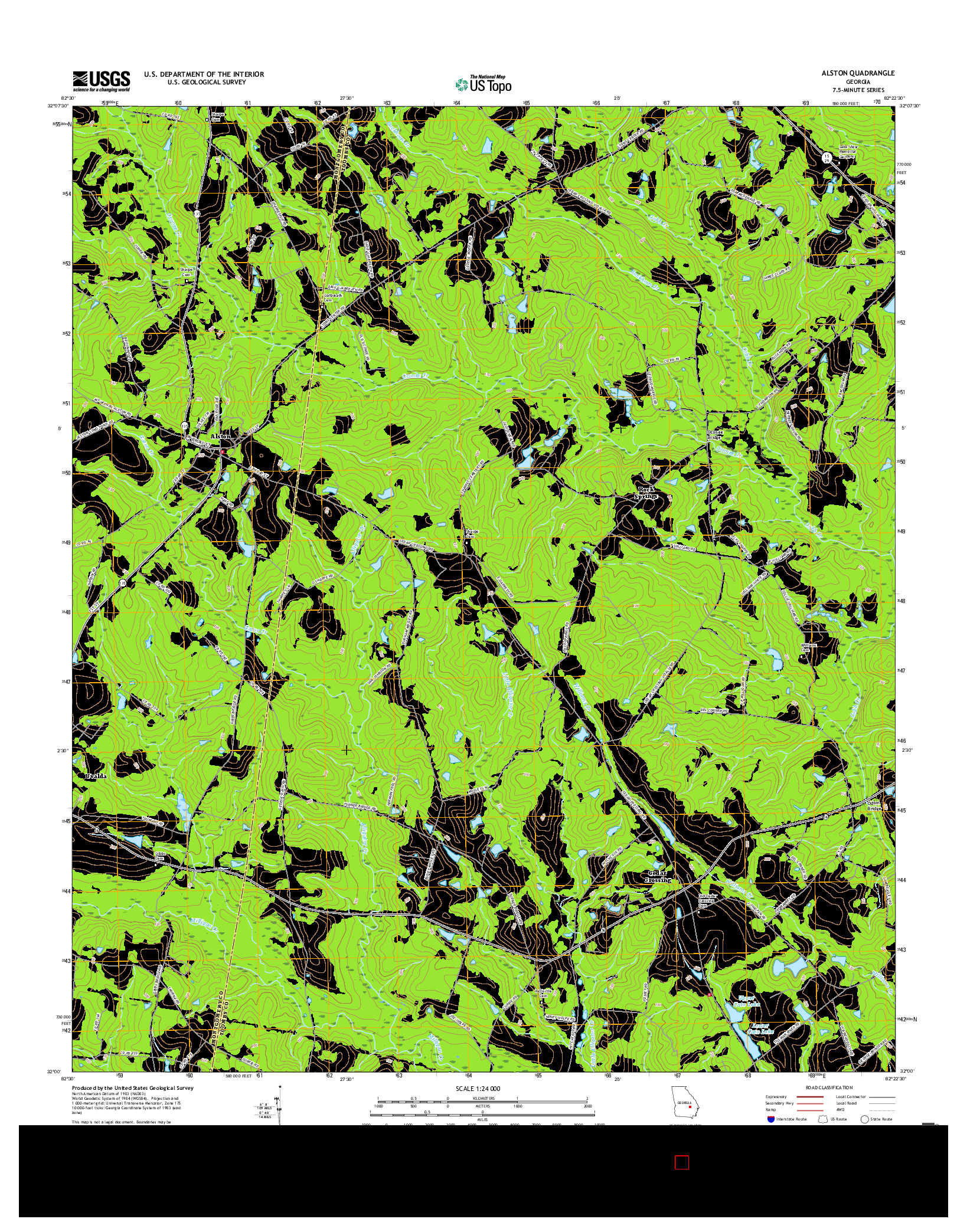 USGS US TOPO 7.5-MINUTE MAP FOR ALSTON, GA 2017