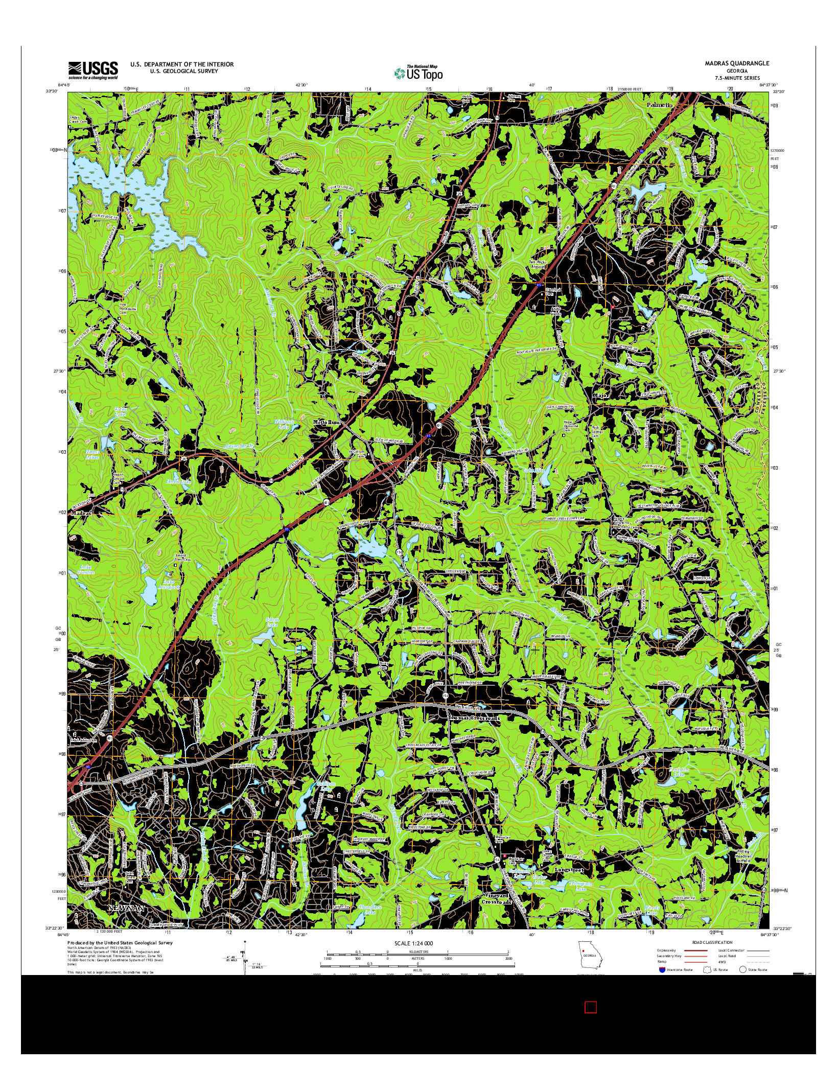 USGS US TOPO 7.5-MINUTE MAP FOR MADRAS, GA 2017