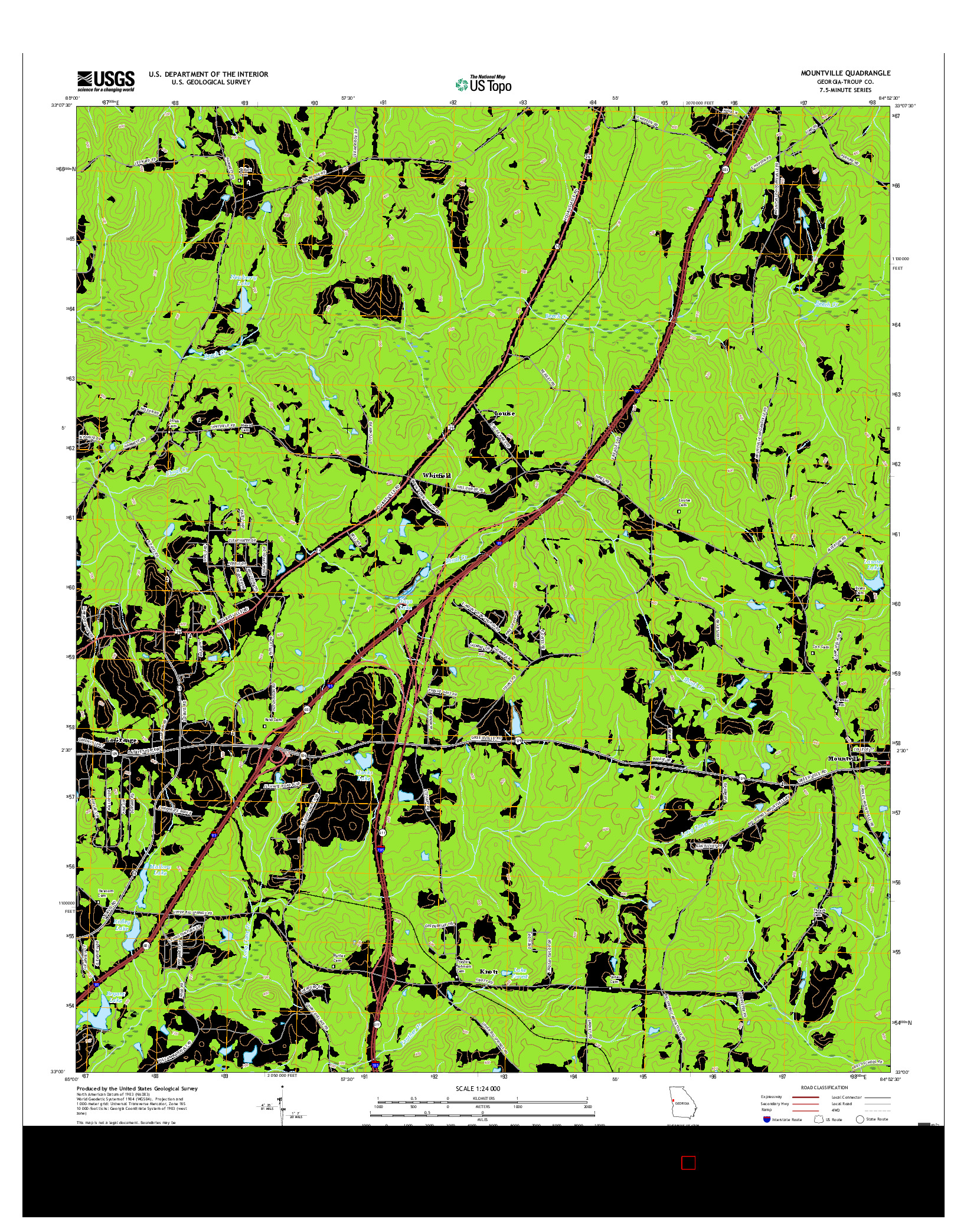USGS US TOPO 7.5-MINUTE MAP FOR MOUNTVILLE, GA 2017