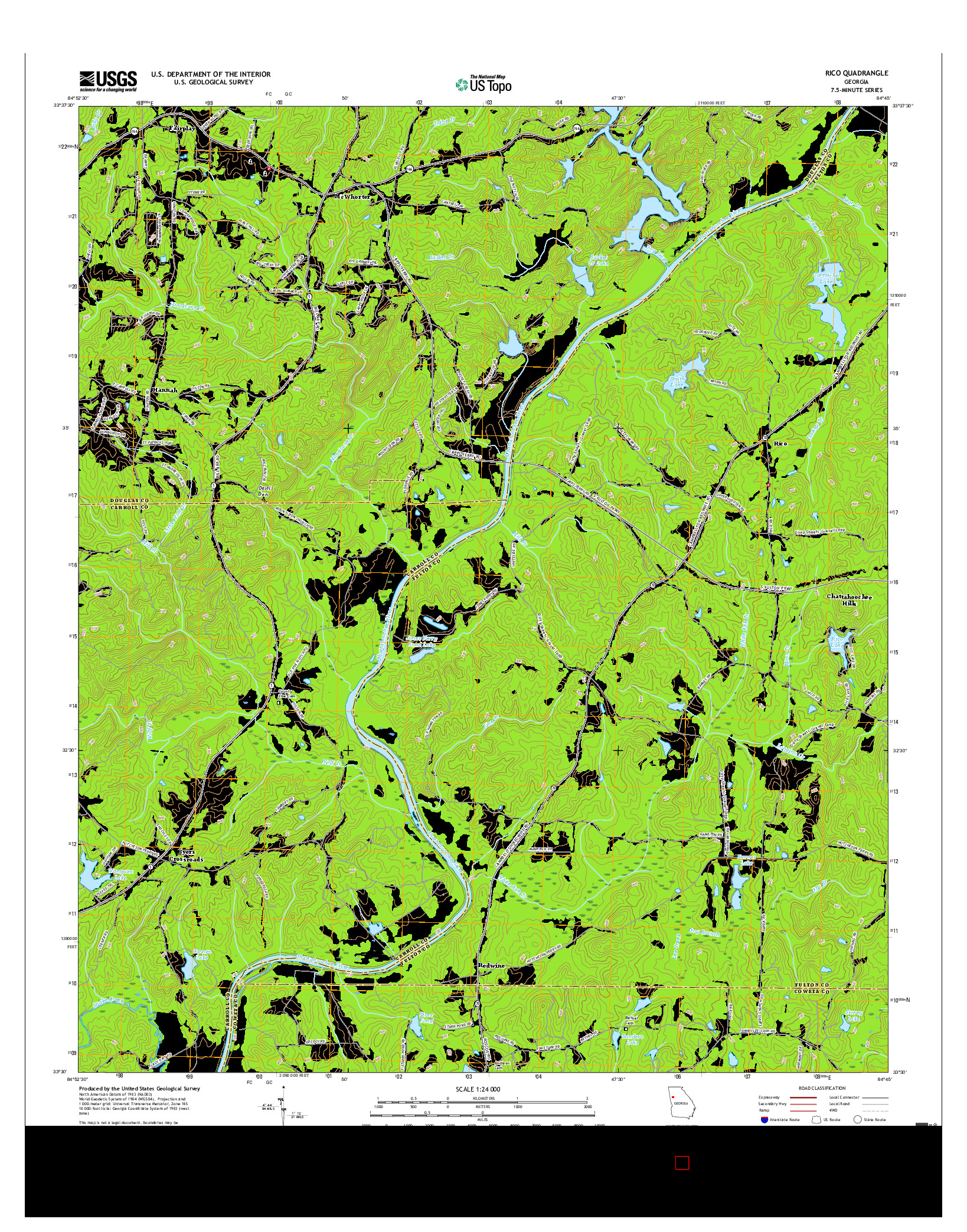 USGS US TOPO 7.5-MINUTE MAP FOR RICO, GA 2017