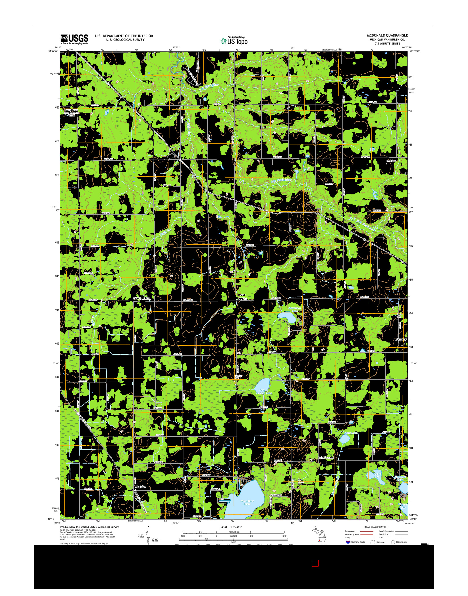 USGS US TOPO 7.5-MINUTE MAP FOR MCDONALD, MI 2017