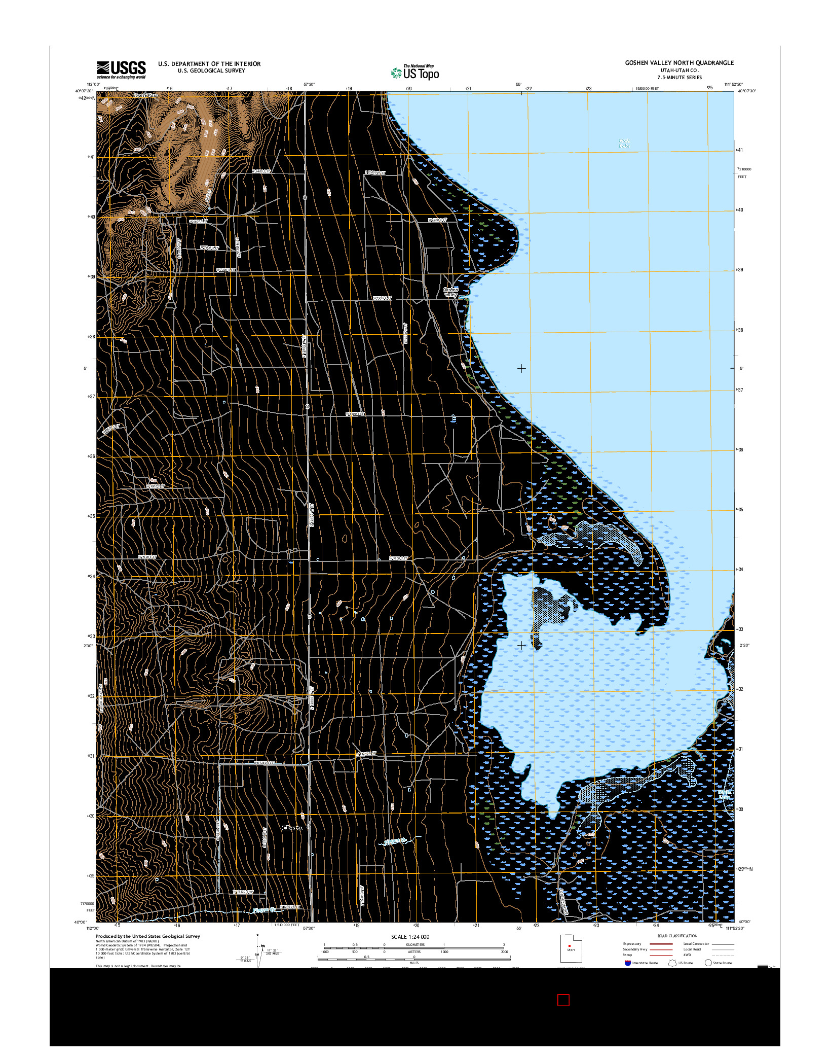 USGS US TOPO 7.5-MINUTE MAP FOR GOSHEN VALLEY NORTH, UT 2017