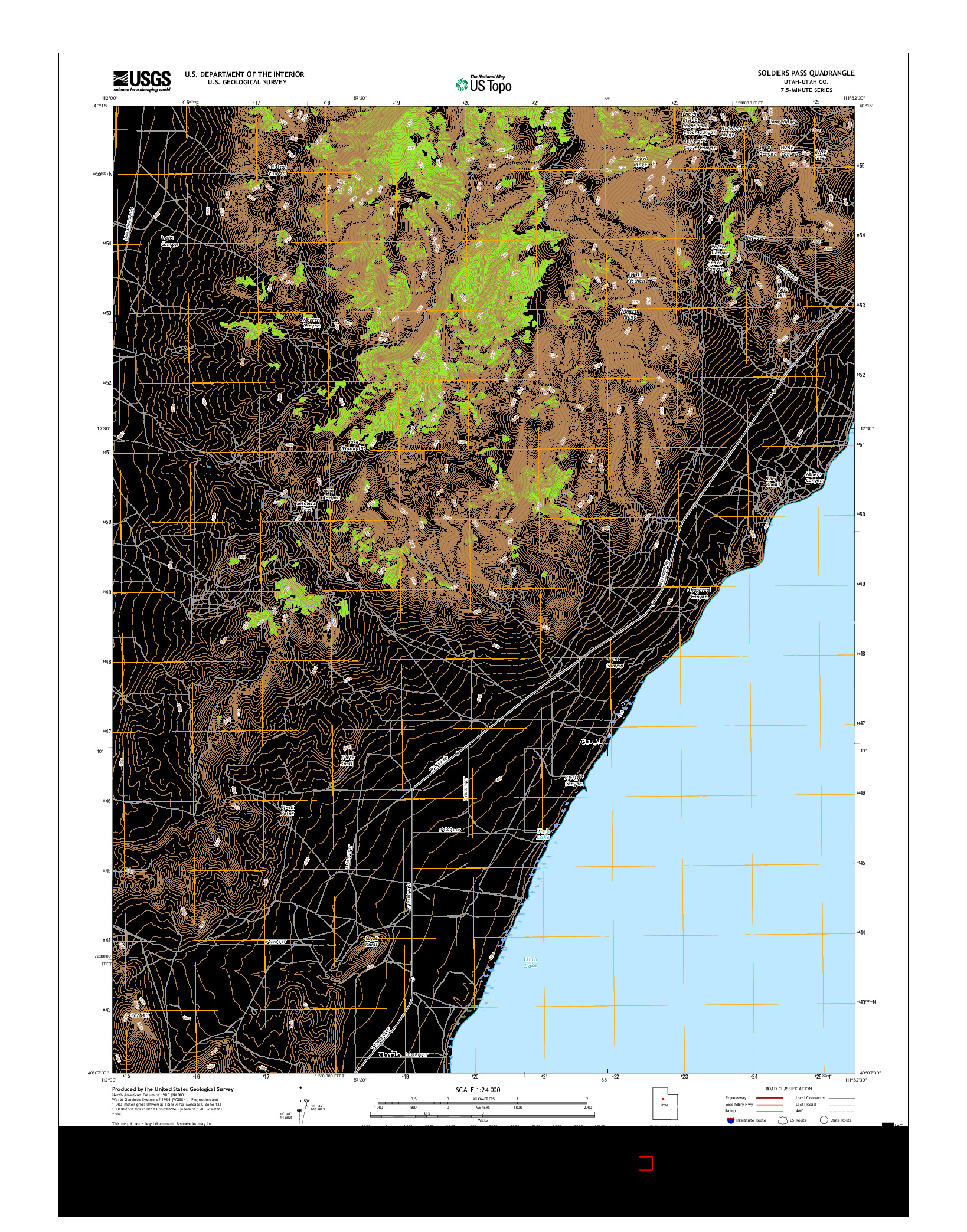 USGS US TOPO 7.5-MINUTE MAP FOR SOLDIERS PASS, UT 2017
