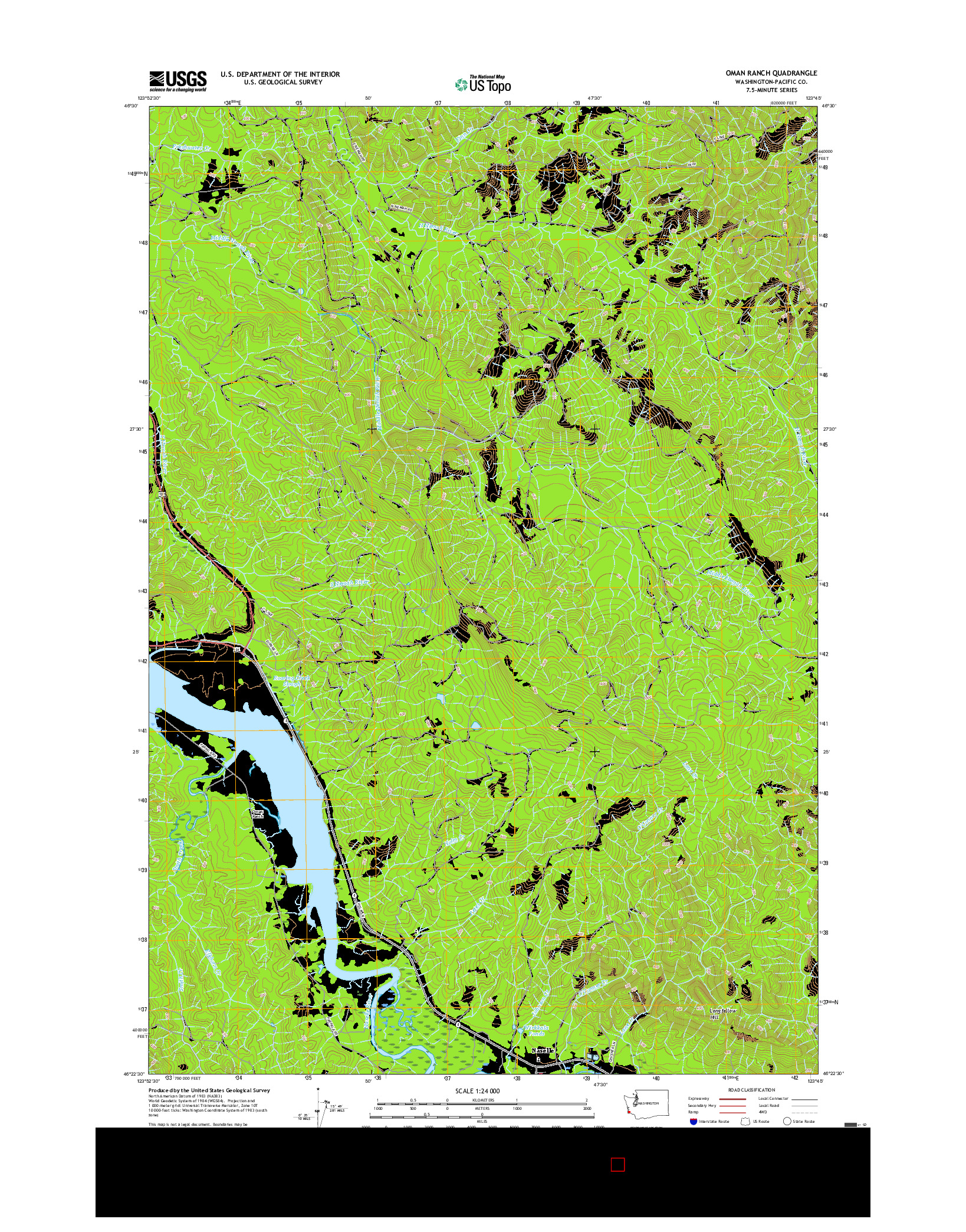 USGS US TOPO 7.5-MINUTE MAP FOR OMAN RANCH, WA 2017