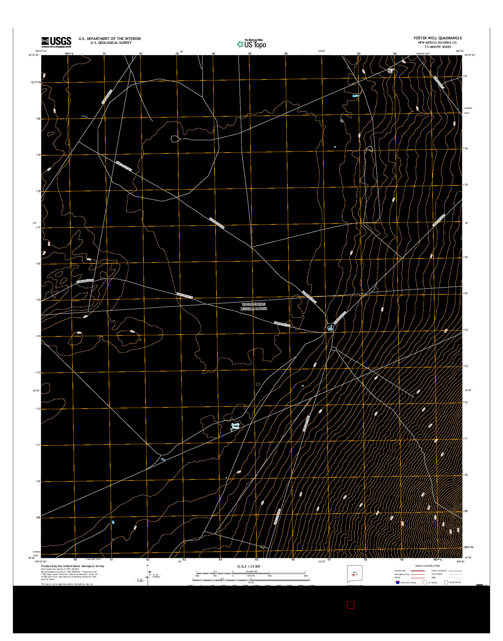 USGS US TOPO 7.5-MINUTE MAP FOR FOSTER WELL, NM 2017