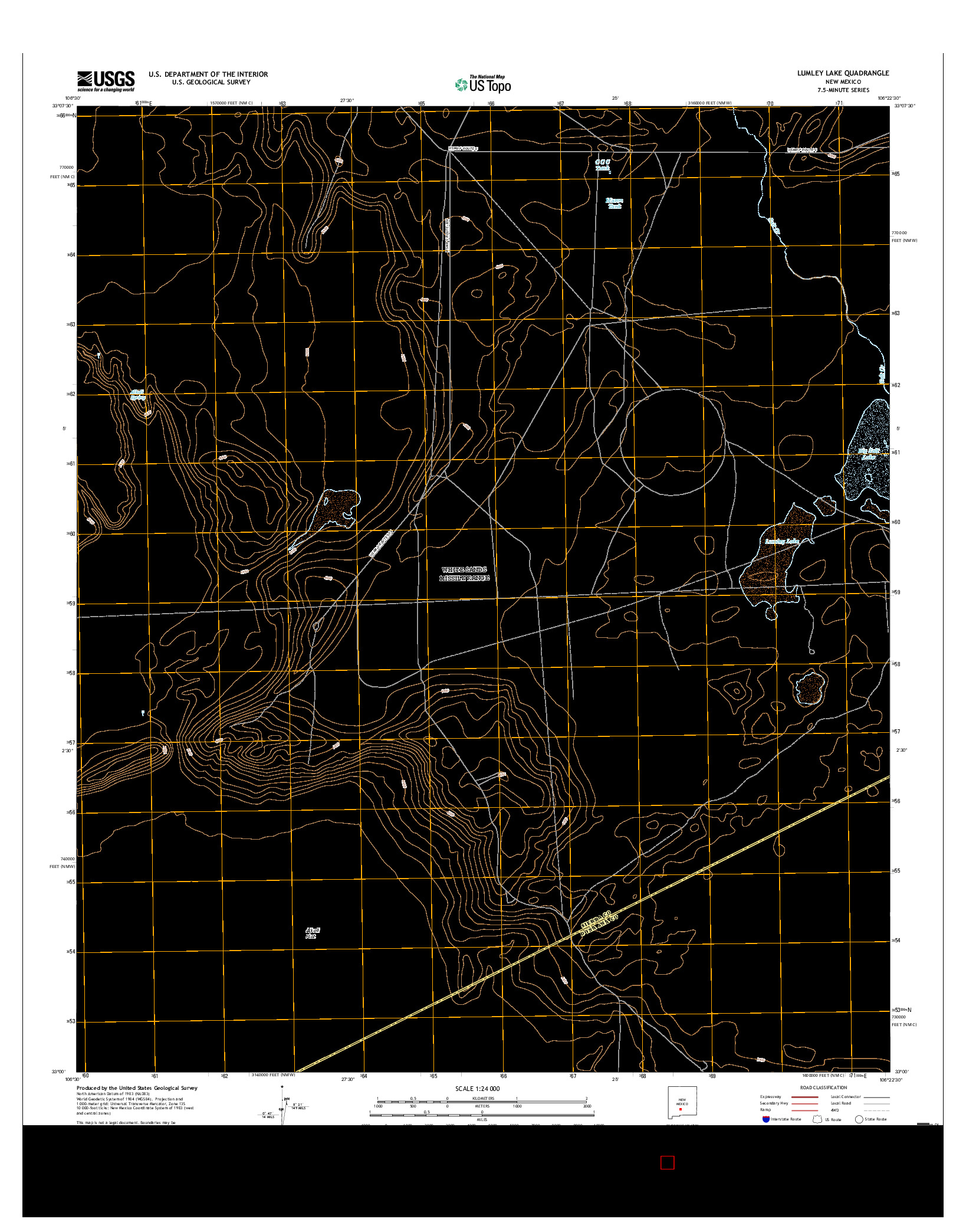 USGS US TOPO 7.5-MINUTE MAP FOR LUMLEY LAKE, NM 2017