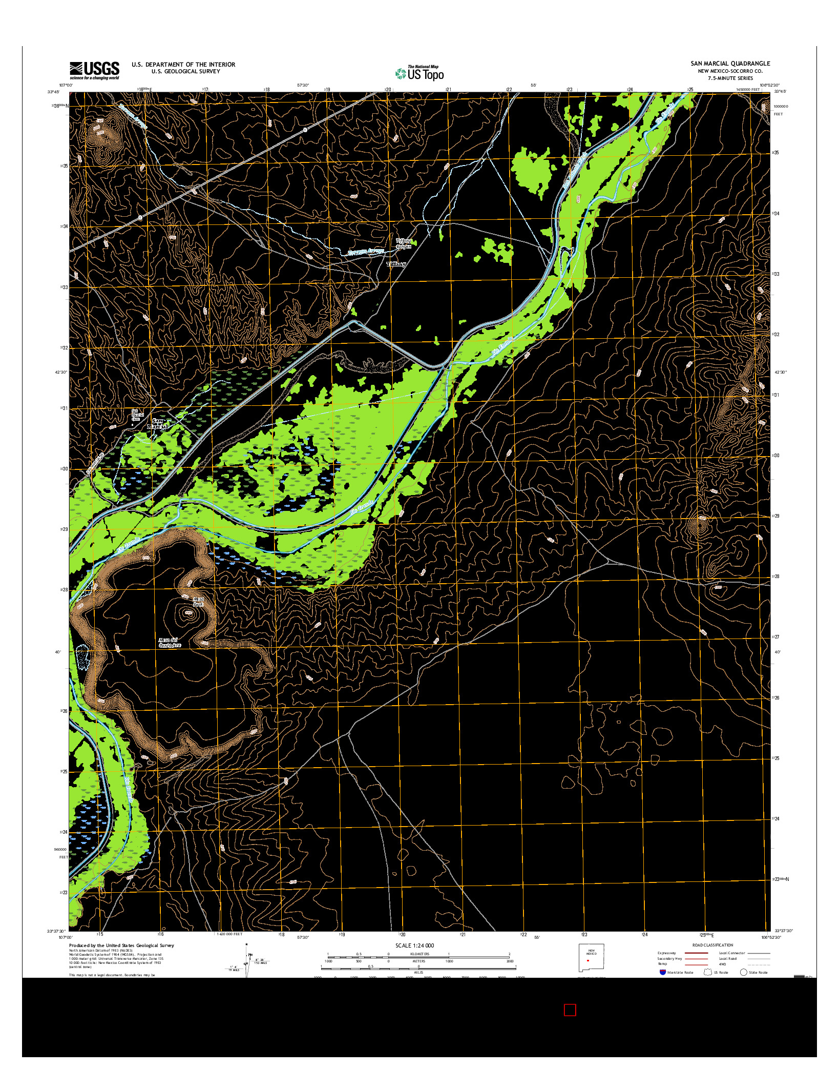 USGS US TOPO 7.5-MINUTE MAP FOR SAN MARCIAL, NM 2017