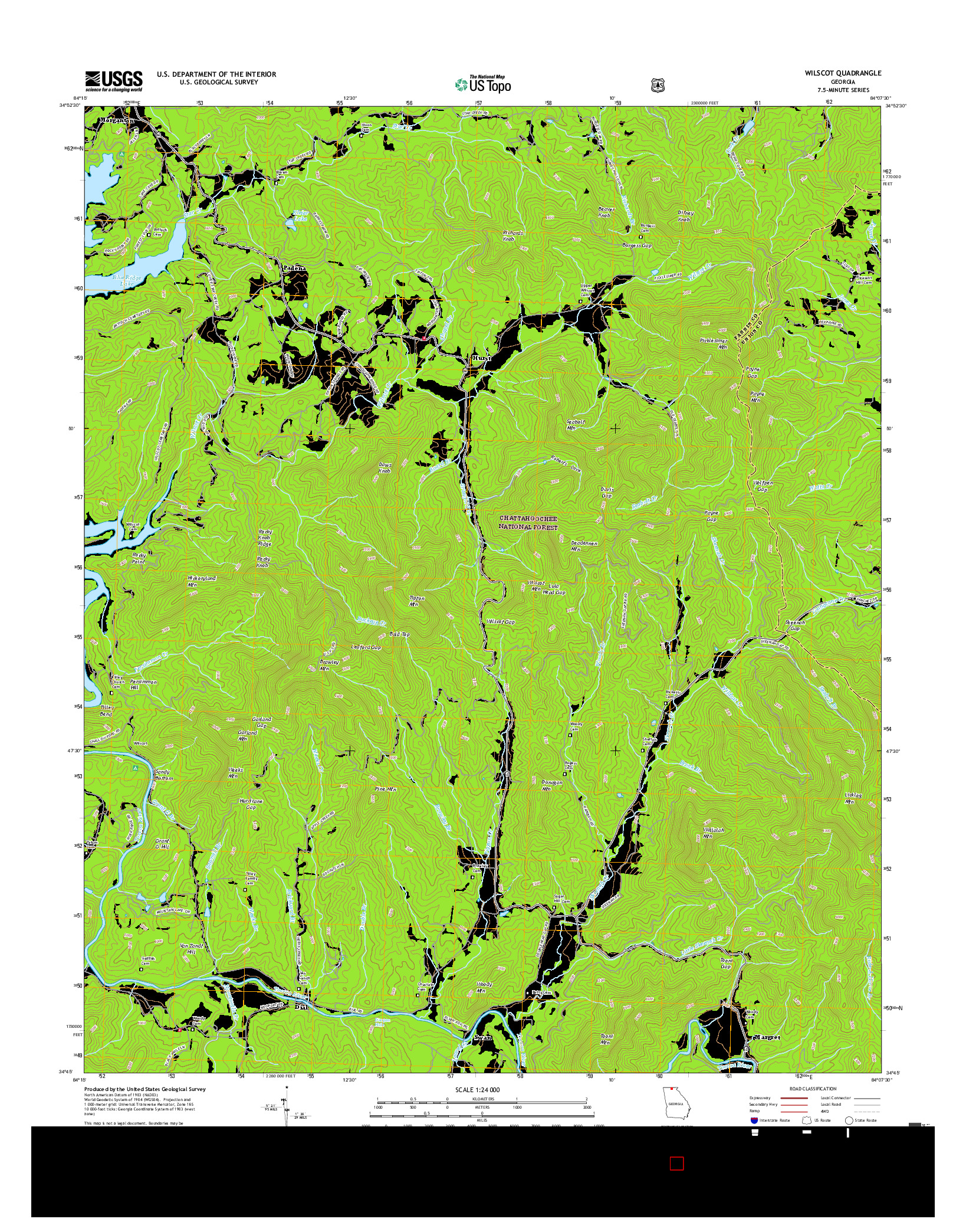 USGS US TOPO 7.5-MINUTE MAP FOR WILSCOT, GA 2017