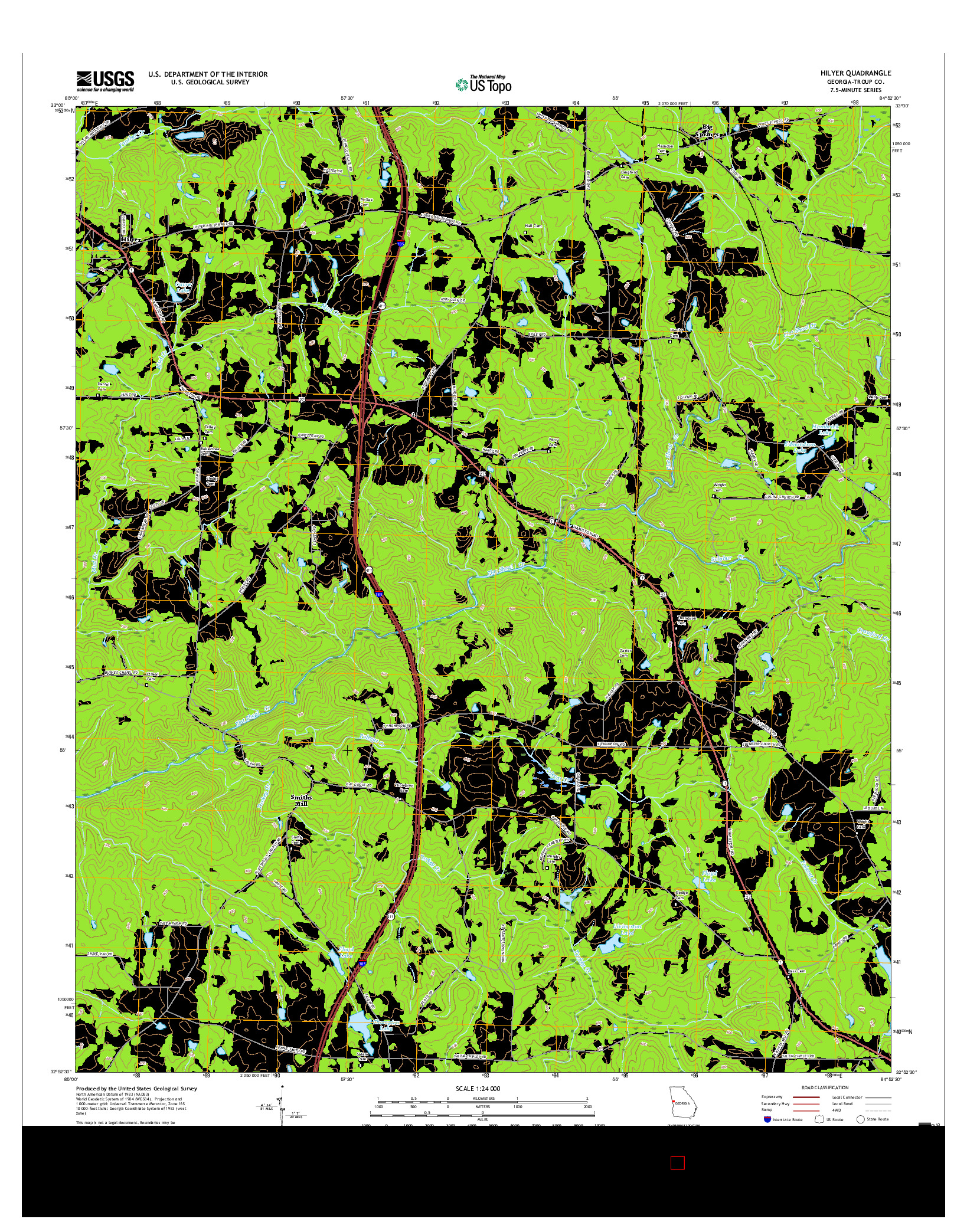 USGS US TOPO 7.5-MINUTE MAP FOR HILYER, GA 2017