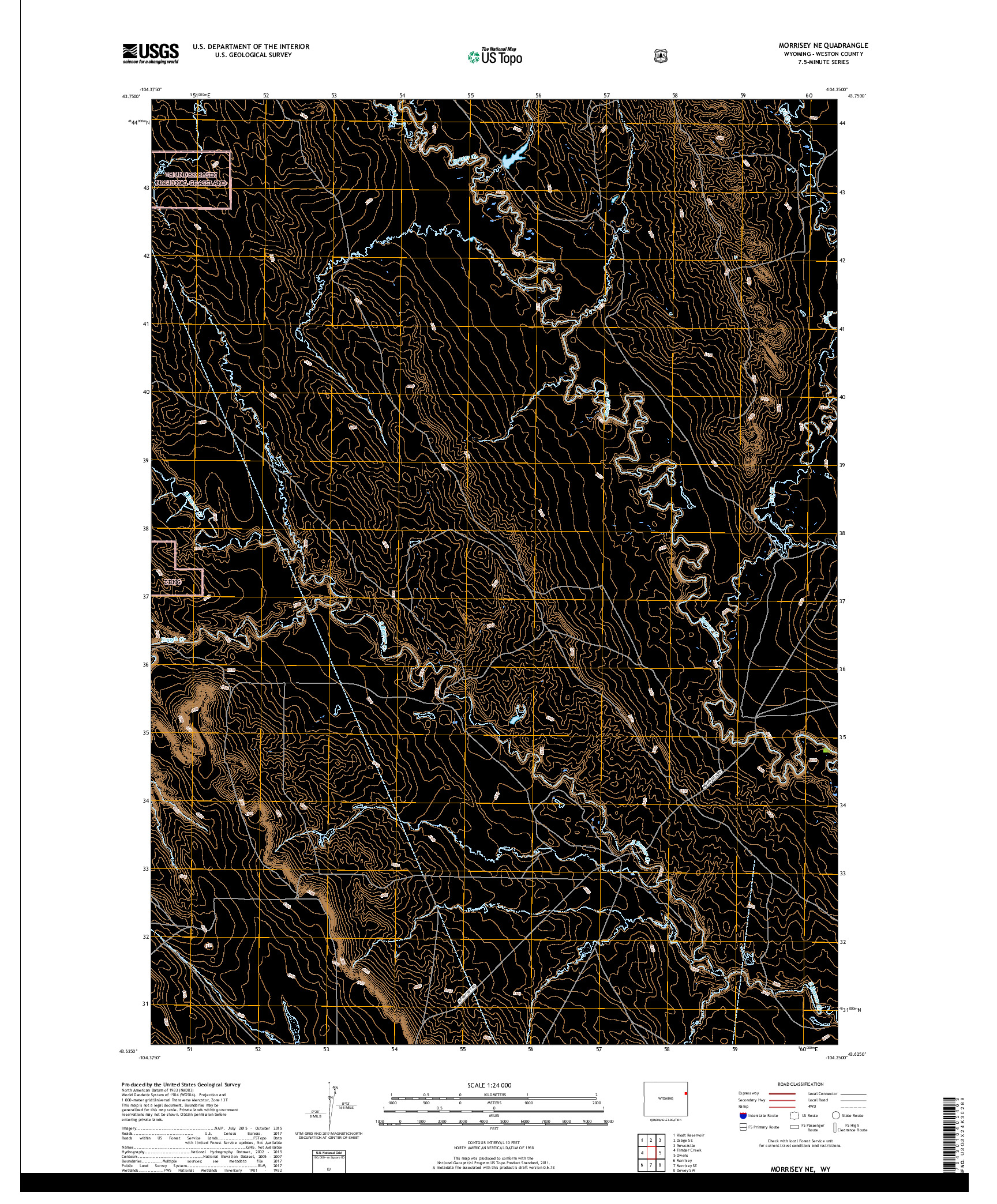 USGS US TOPO 7.5-MINUTE MAP FOR MORRISEY NE, WY 2018