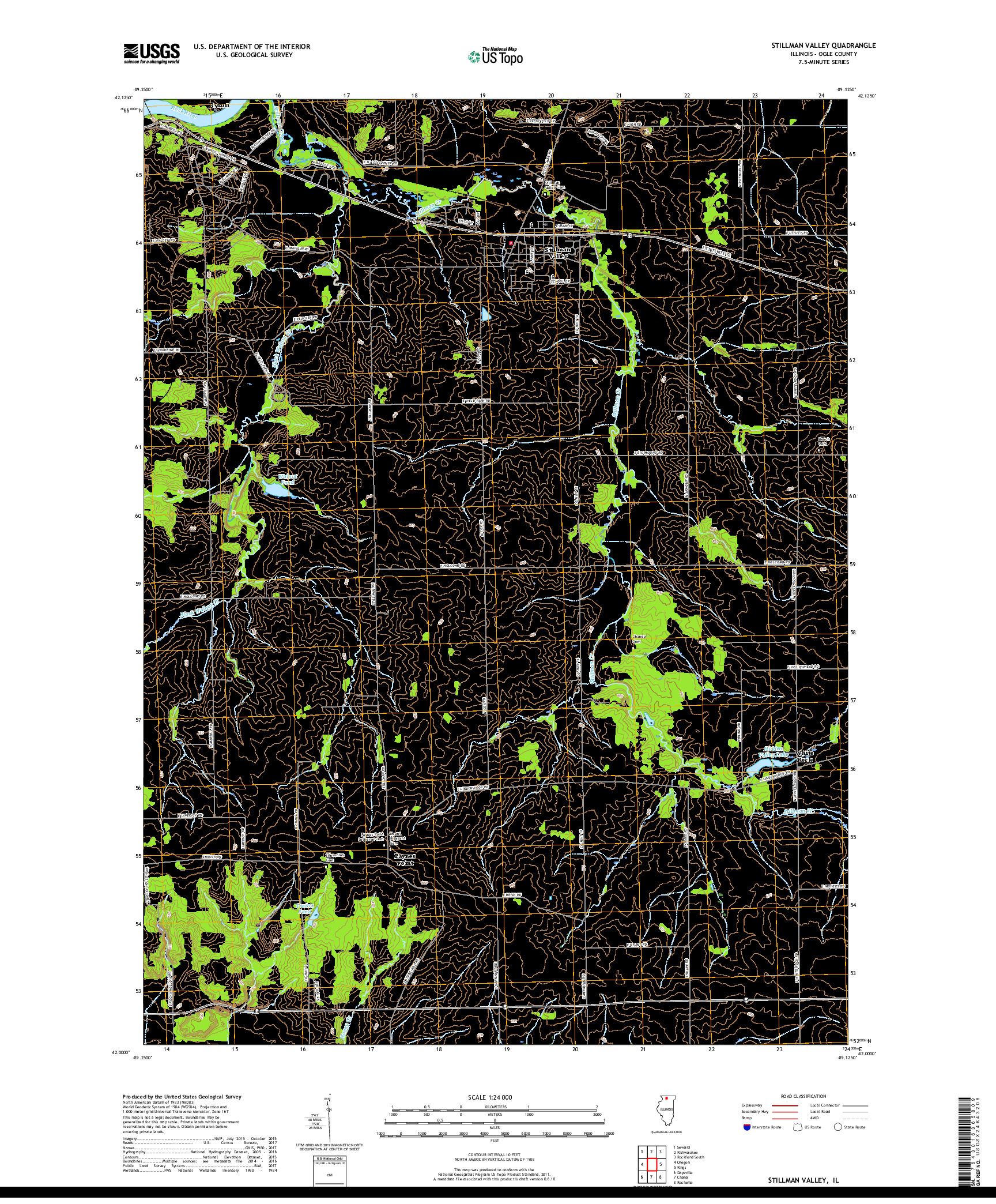 USGS US TOPO 7.5-MINUTE MAP FOR STILLMAN VALLEY, IL 2018