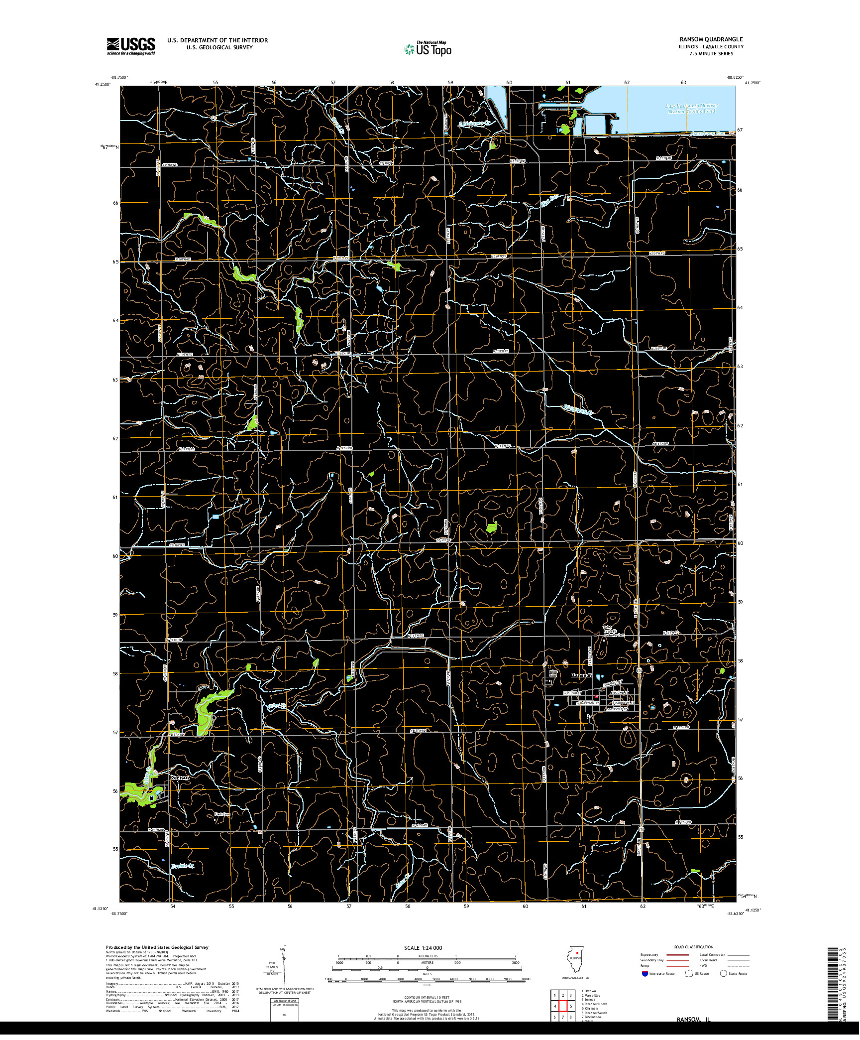 USGS US TOPO 7.5-MINUTE MAP FOR RANSOM, IL 2018