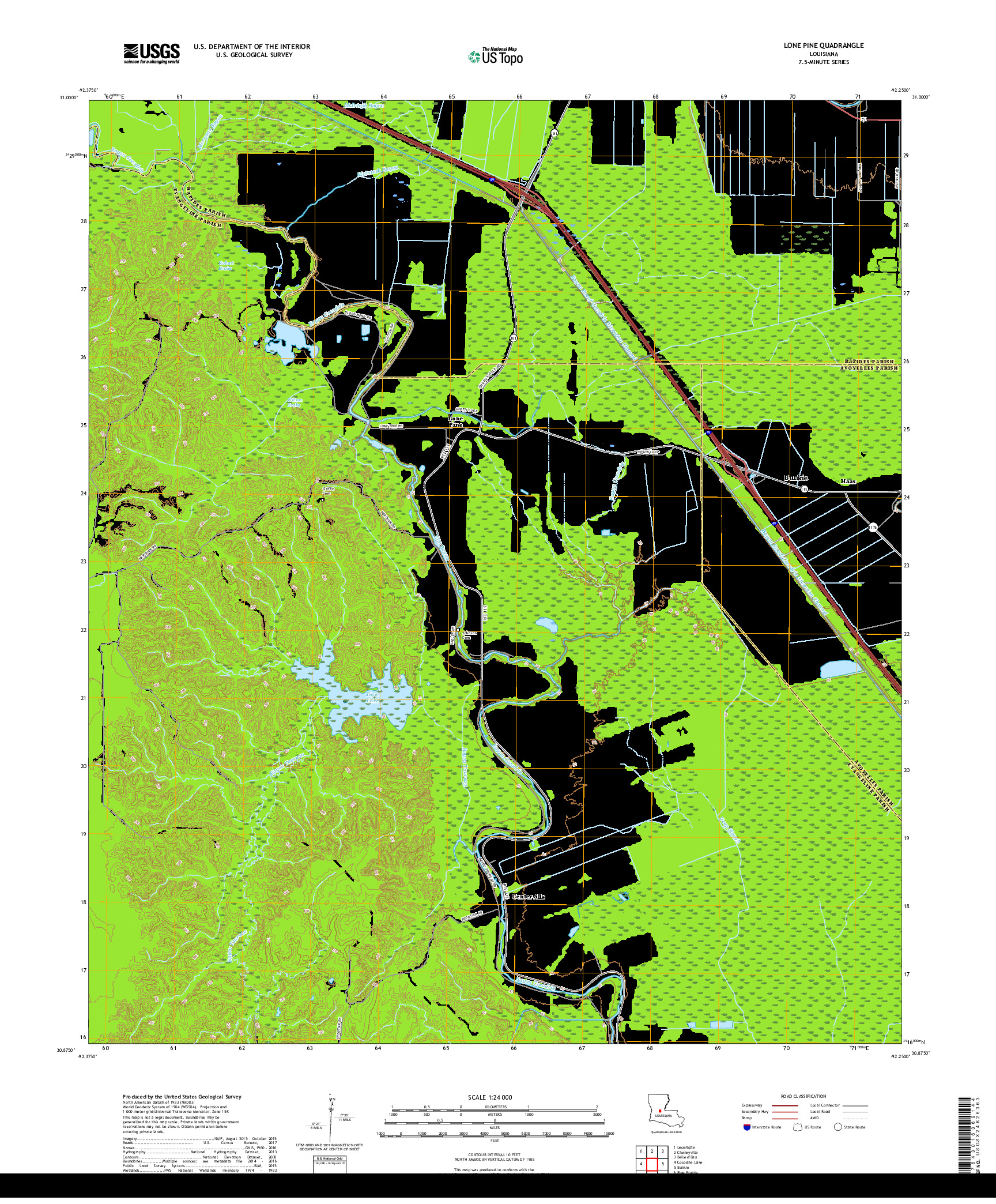 USGS US TOPO 7.5-MINUTE MAP FOR LONE PINE, LA 2018