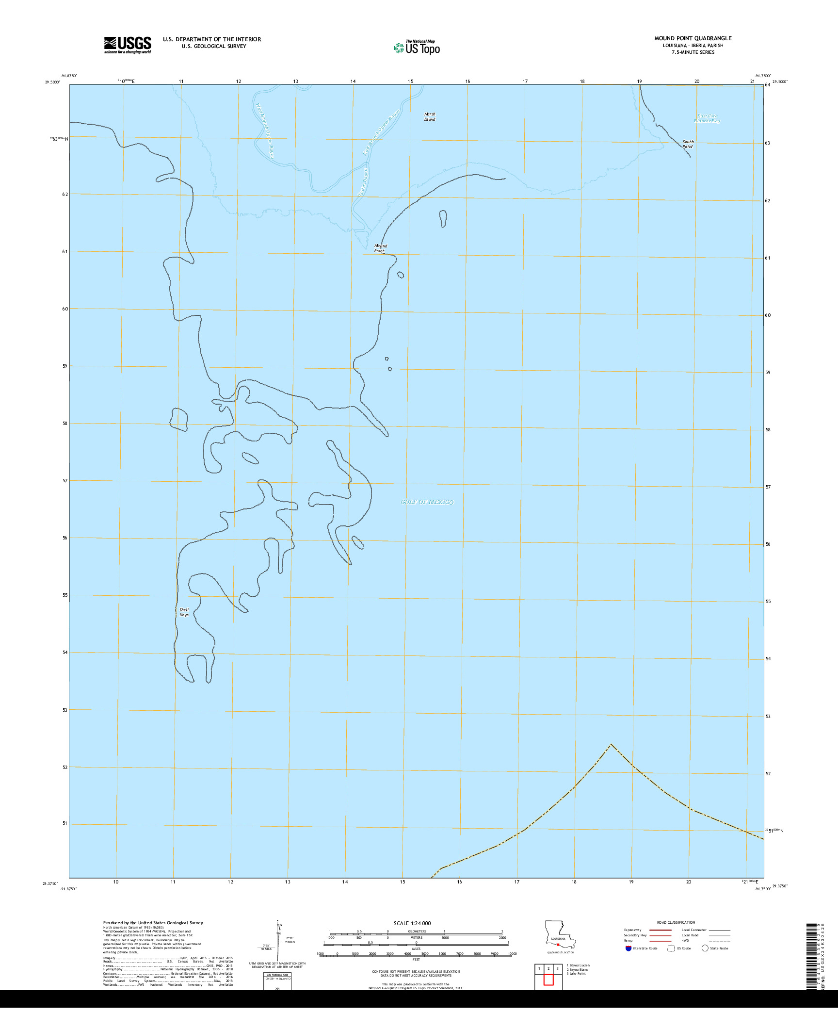 USGS US TOPO 7.5-MINUTE MAP FOR MOUND POINT, LA 2018