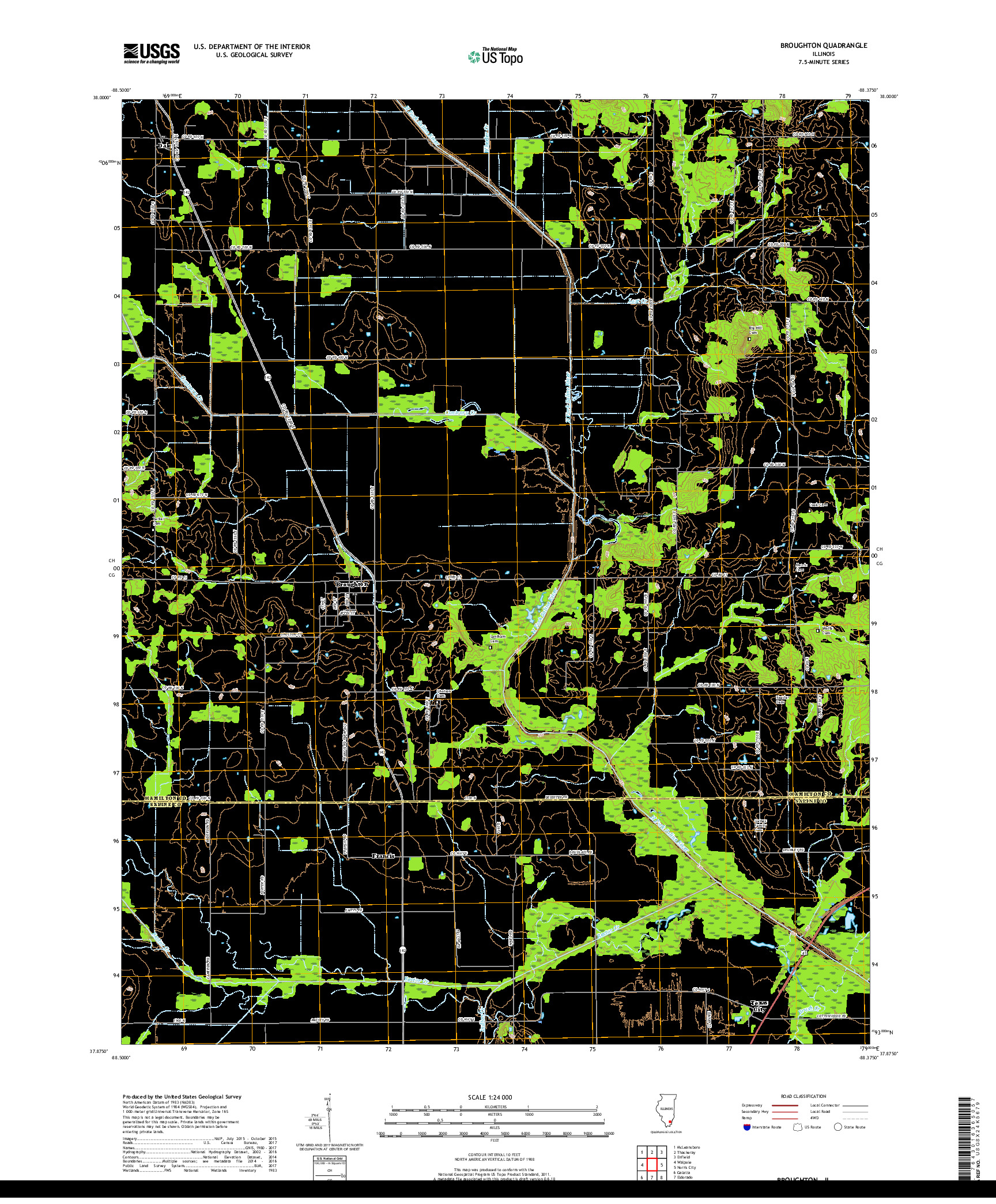 USGS US TOPO 7.5-MINUTE MAP FOR BROUGHTON, IL 2018
