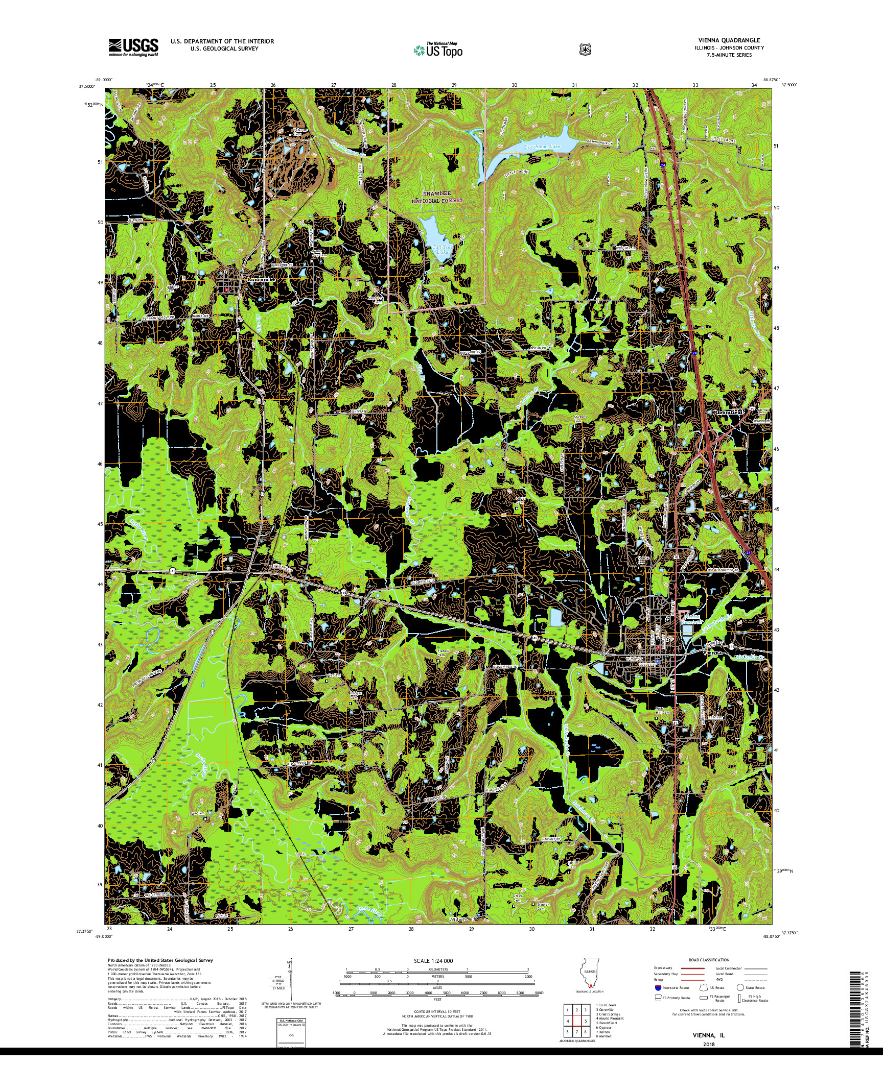 USGS US TOPO 7.5-MINUTE MAP FOR VIENNA, IL 2018