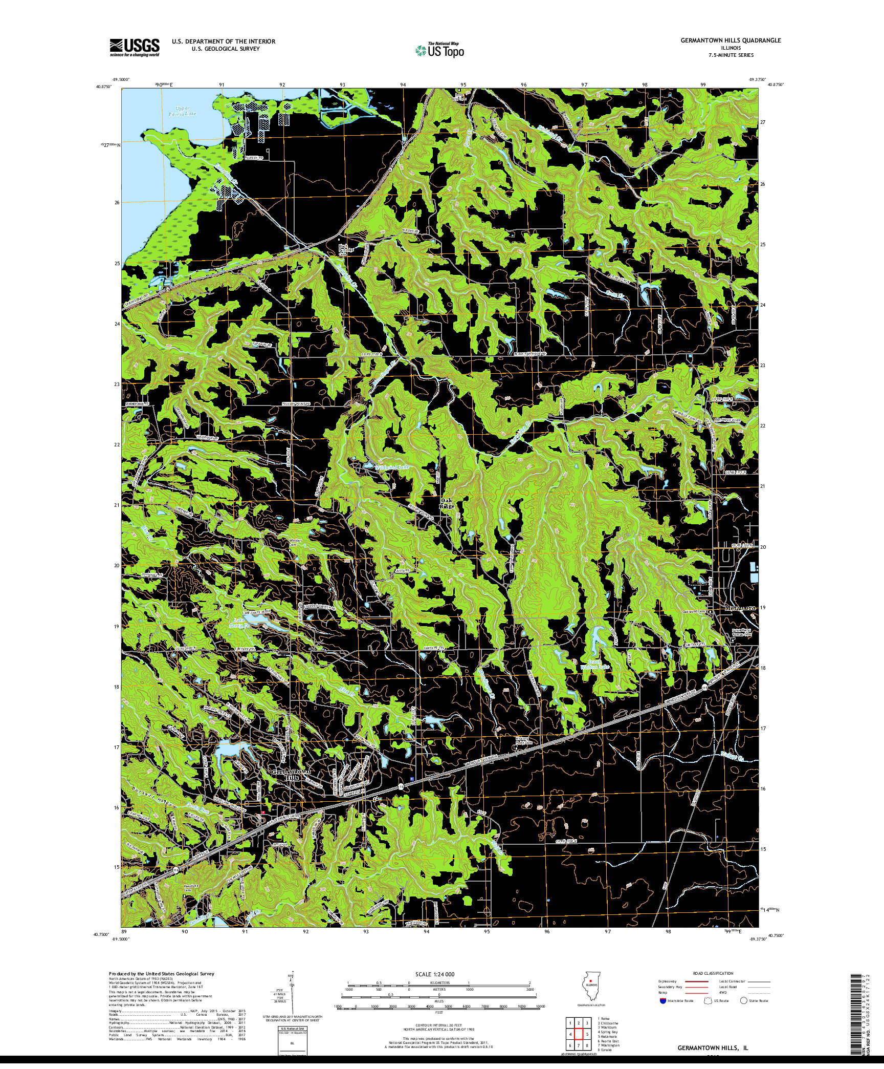 USGS US TOPO 7.5-MINUTE MAP FOR GERMANTOWN HILLS, IL 2018