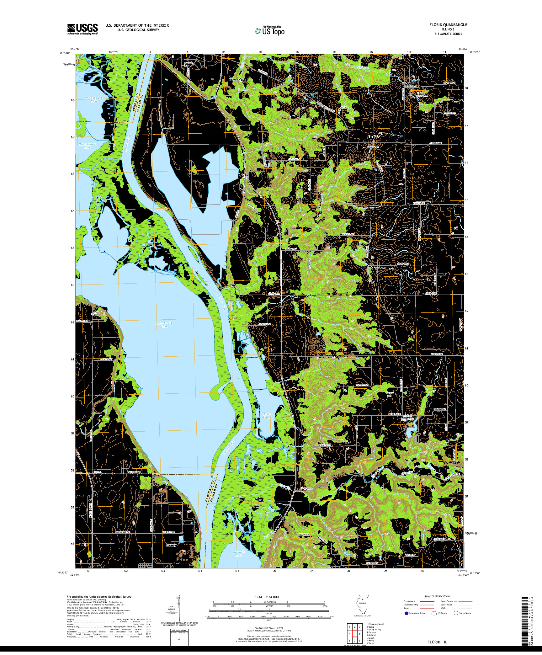 USGS US TOPO 7.5-MINUTE MAP FOR FLORID, IL 2018