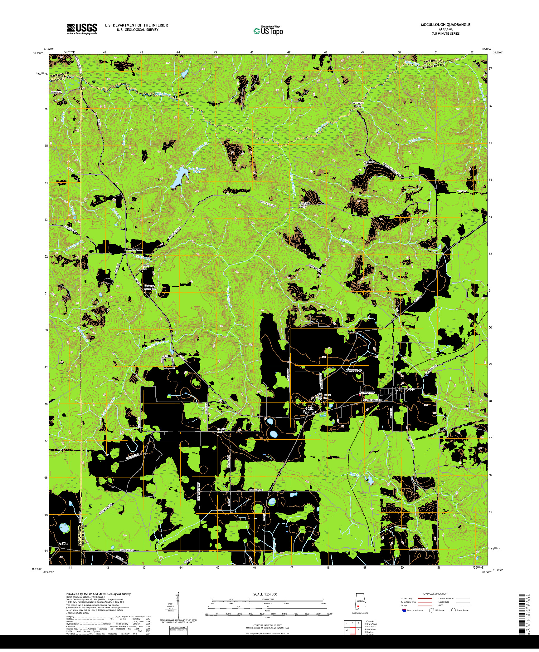 USGS US TOPO 7.5-MINUTE MAP FOR MCCULLOUGH, AL 2018