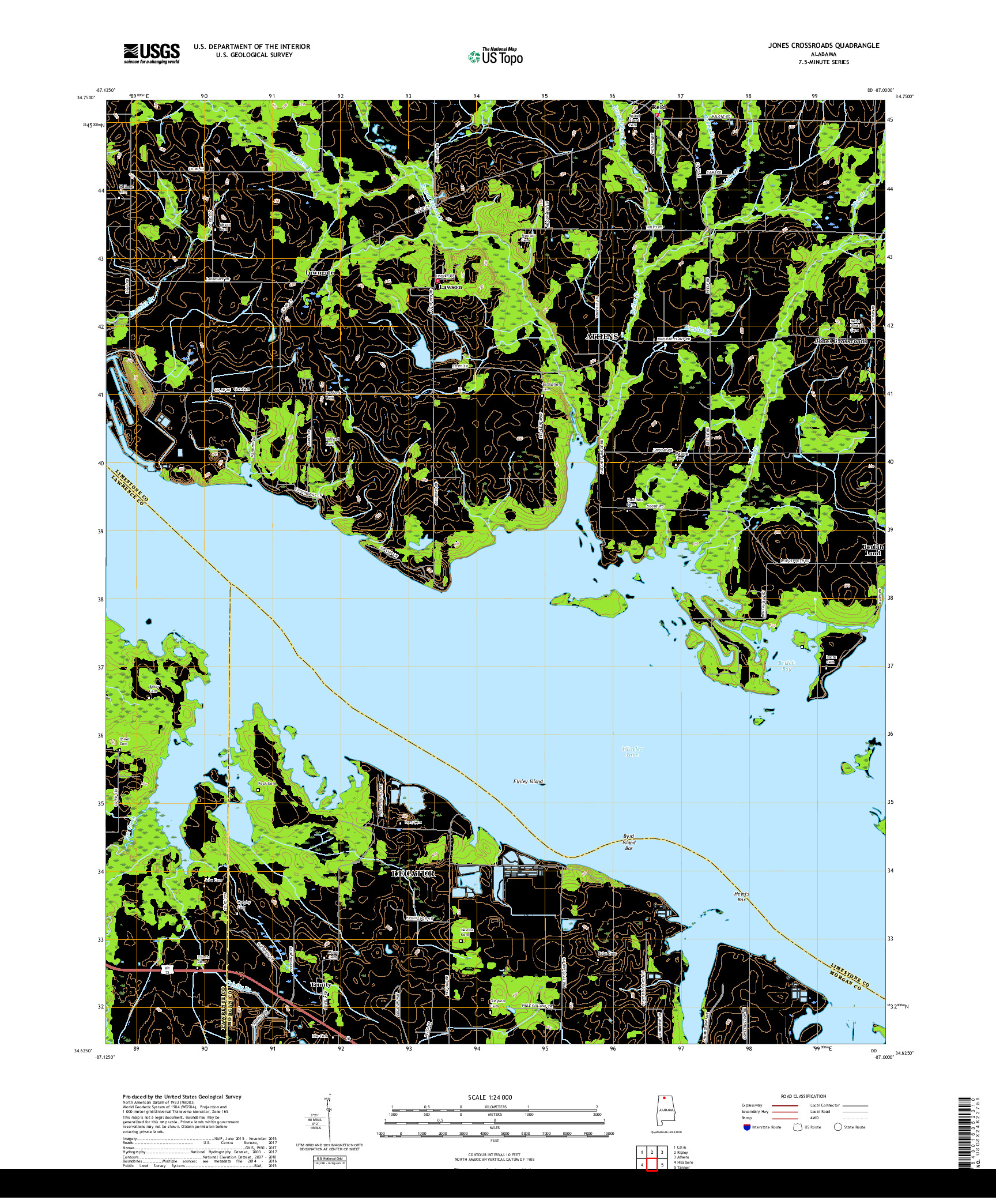 USGS US TOPO 7.5-MINUTE MAP FOR JONES CROSSROADS, AL 2018