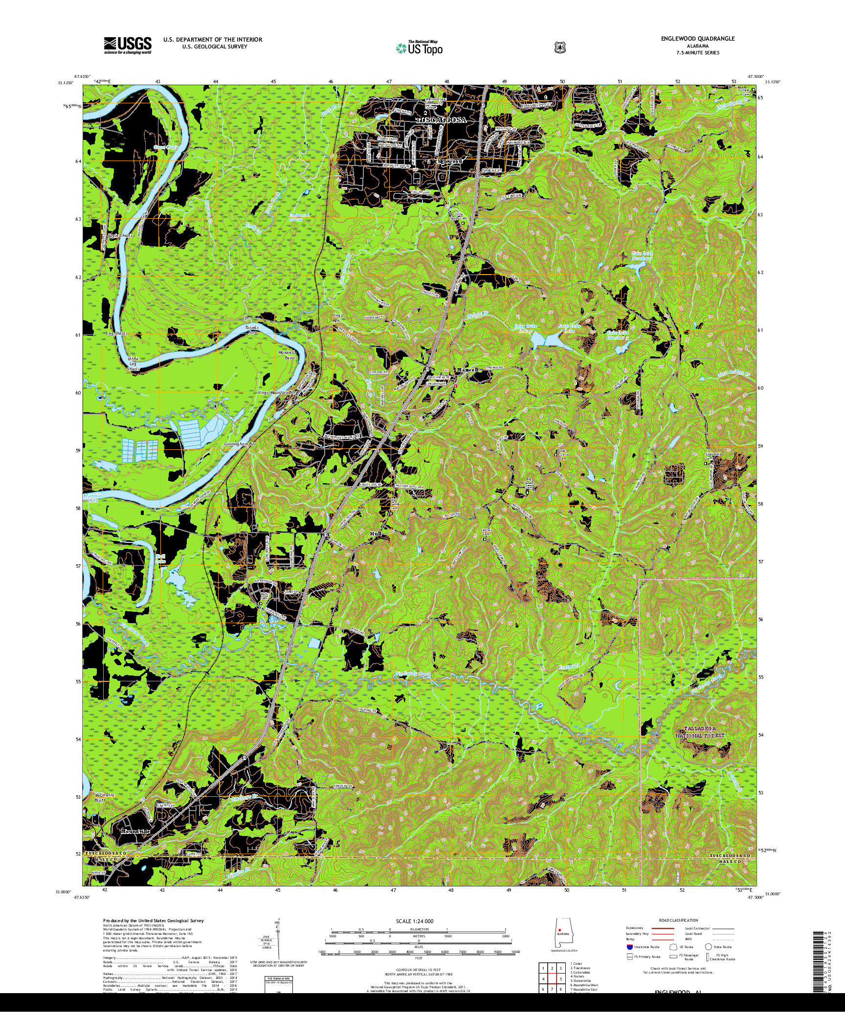 USGS US TOPO 7.5-MINUTE MAP FOR ENGLEWOOD, AL 2018