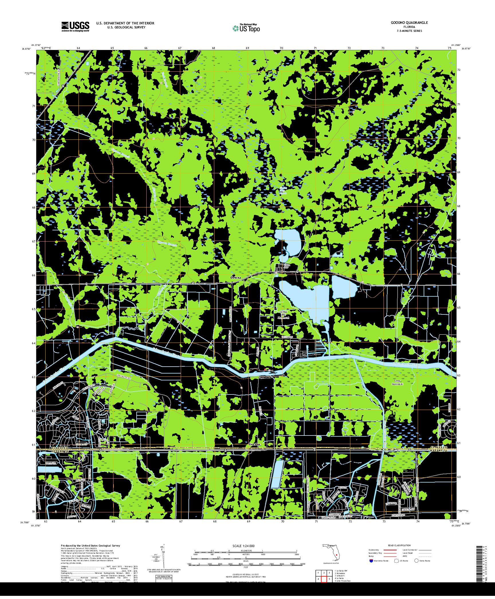 USGS US TOPO 7.5-MINUTE MAP FOR GOODNO, FL 2018