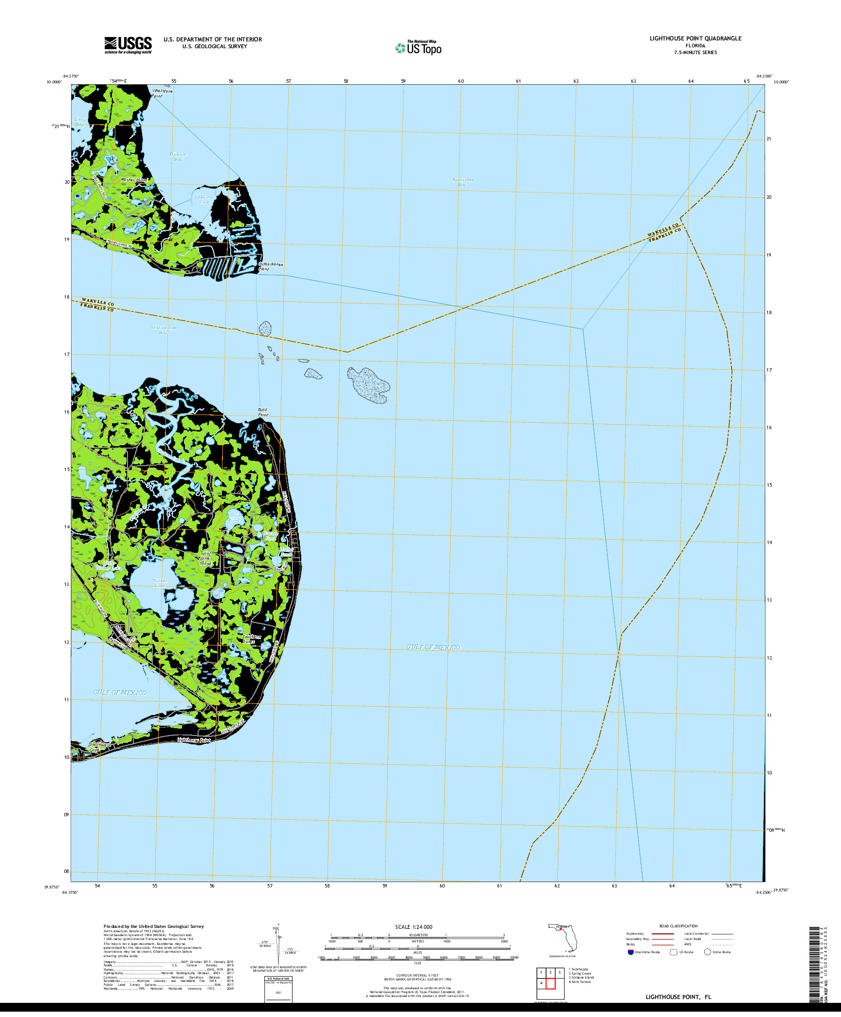 USGS US TOPO 7.5-MINUTE MAP FOR LIGHTHOUSE POINT, FL 2018