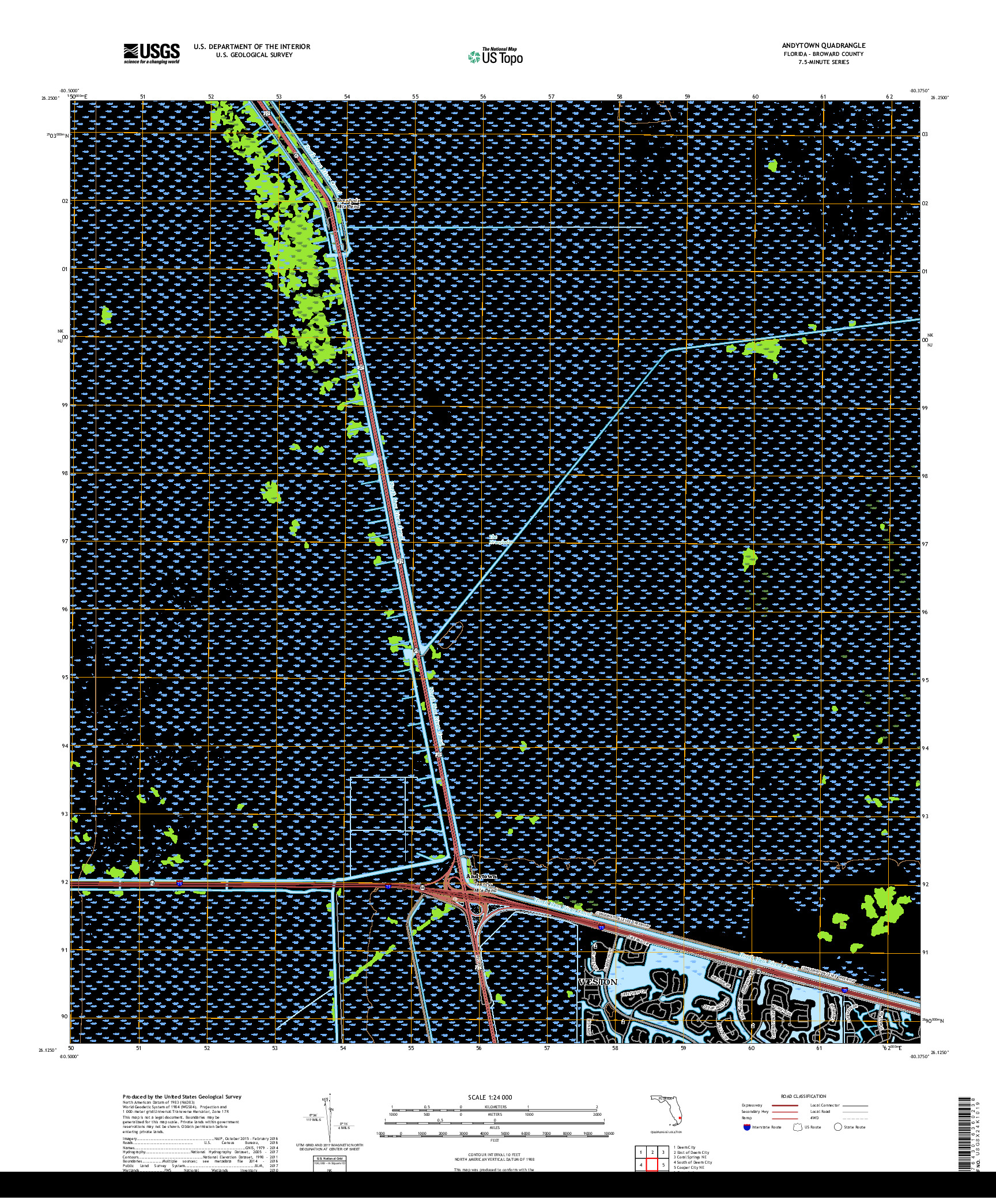 USGS US TOPO 7.5-MINUTE MAP FOR ANDYTOWN, FL 2018