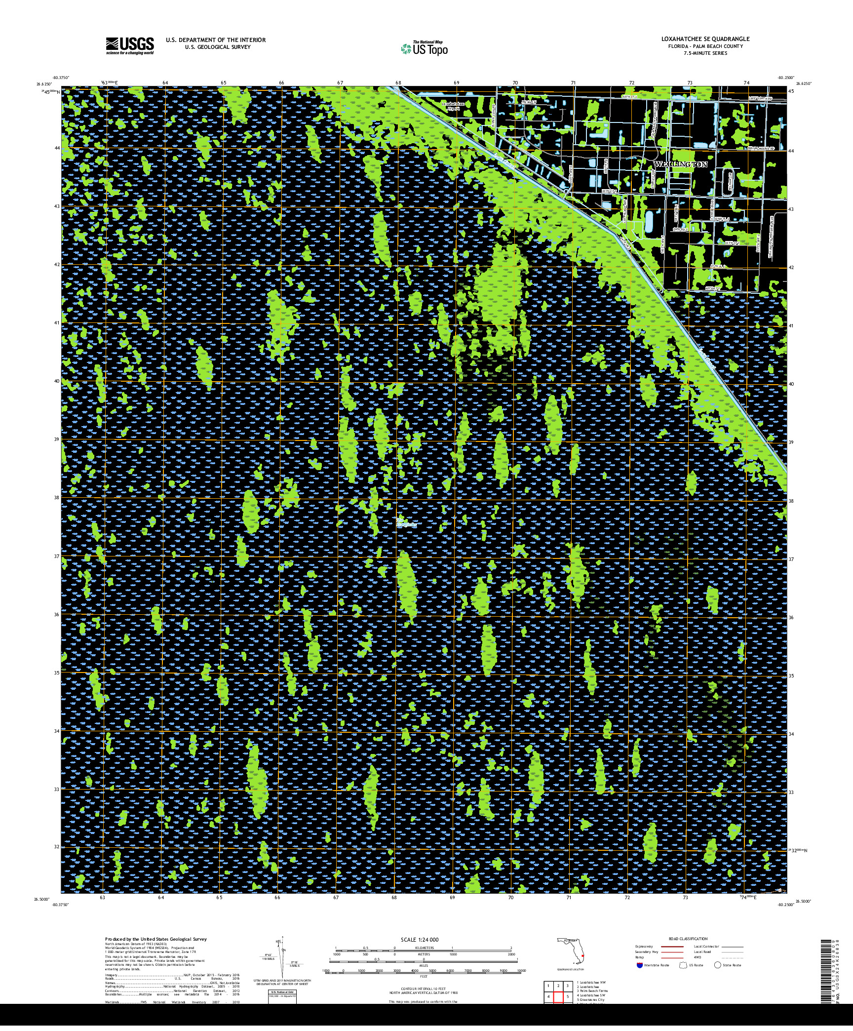 USGS US TOPO 7.5-MINUTE MAP FOR LOXAHATCHEE SE, FL 2018