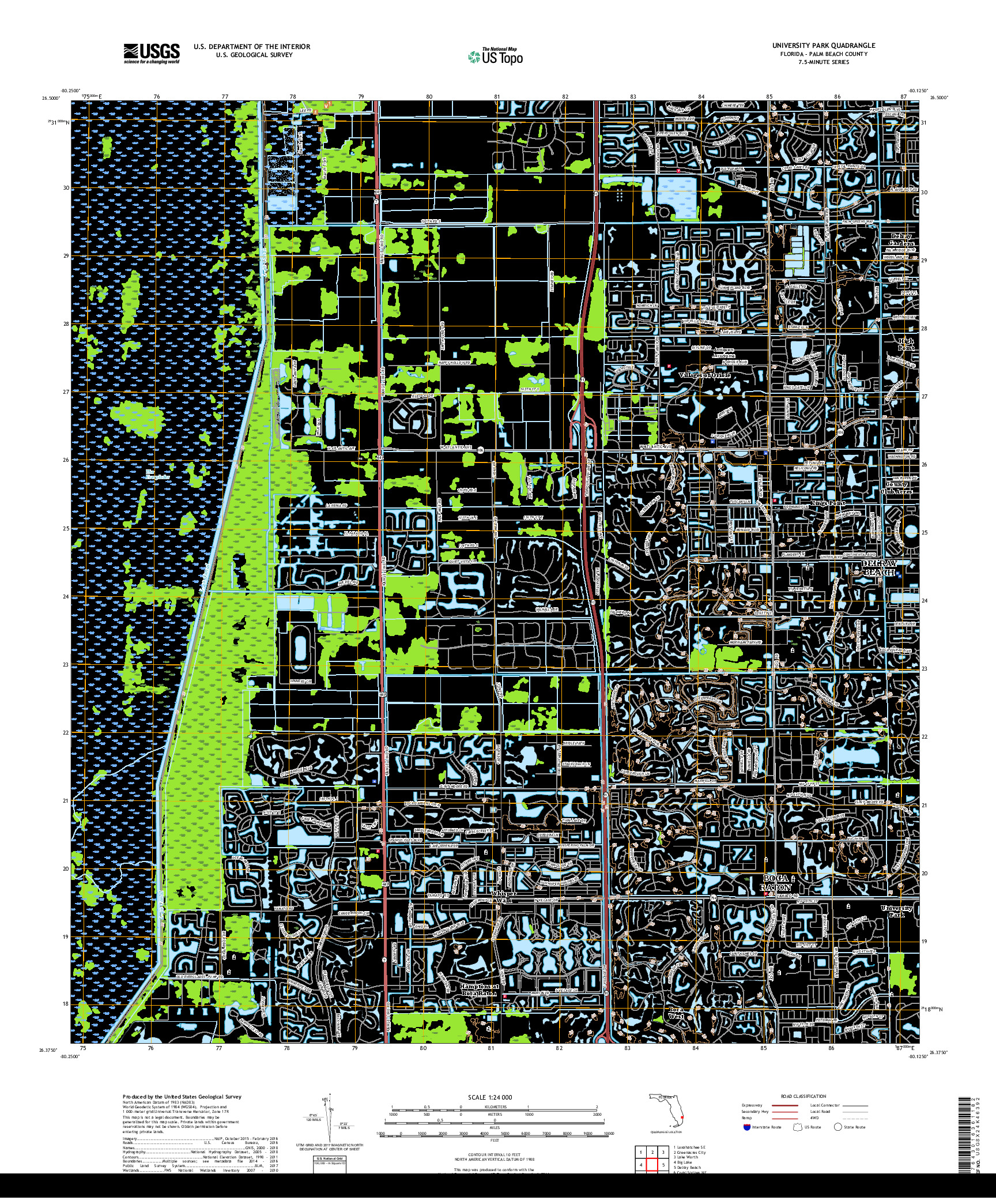 USGS US TOPO 7.5-MINUTE MAP FOR UNIVERSITY PARK, FL 2018