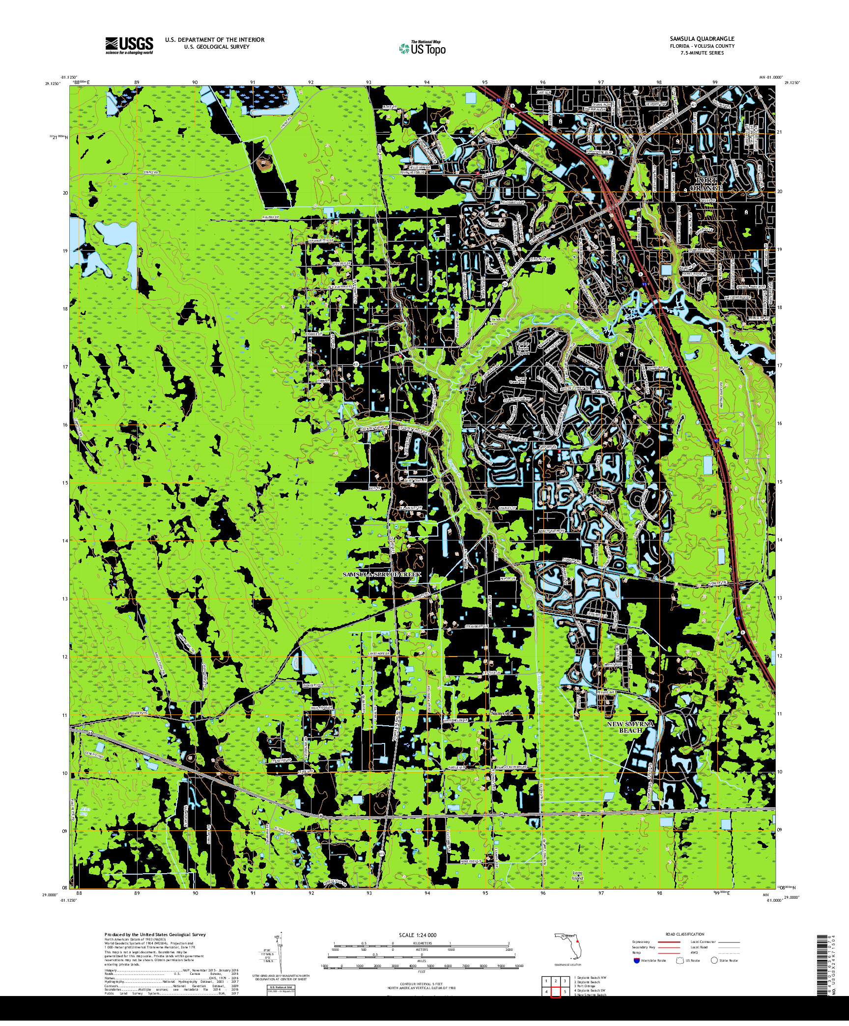 USGS US TOPO 7.5-MINUTE MAP FOR SAMSULA, FL 2018