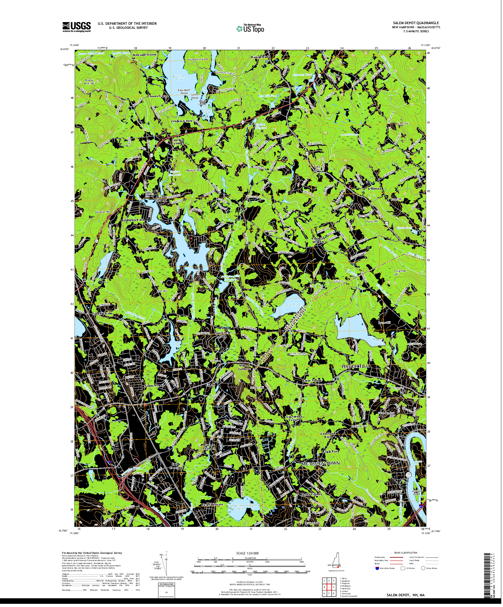 USGS US TOPO 7.5-MINUTE MAP FOR SALEM DEPOT, NH,MA 2018