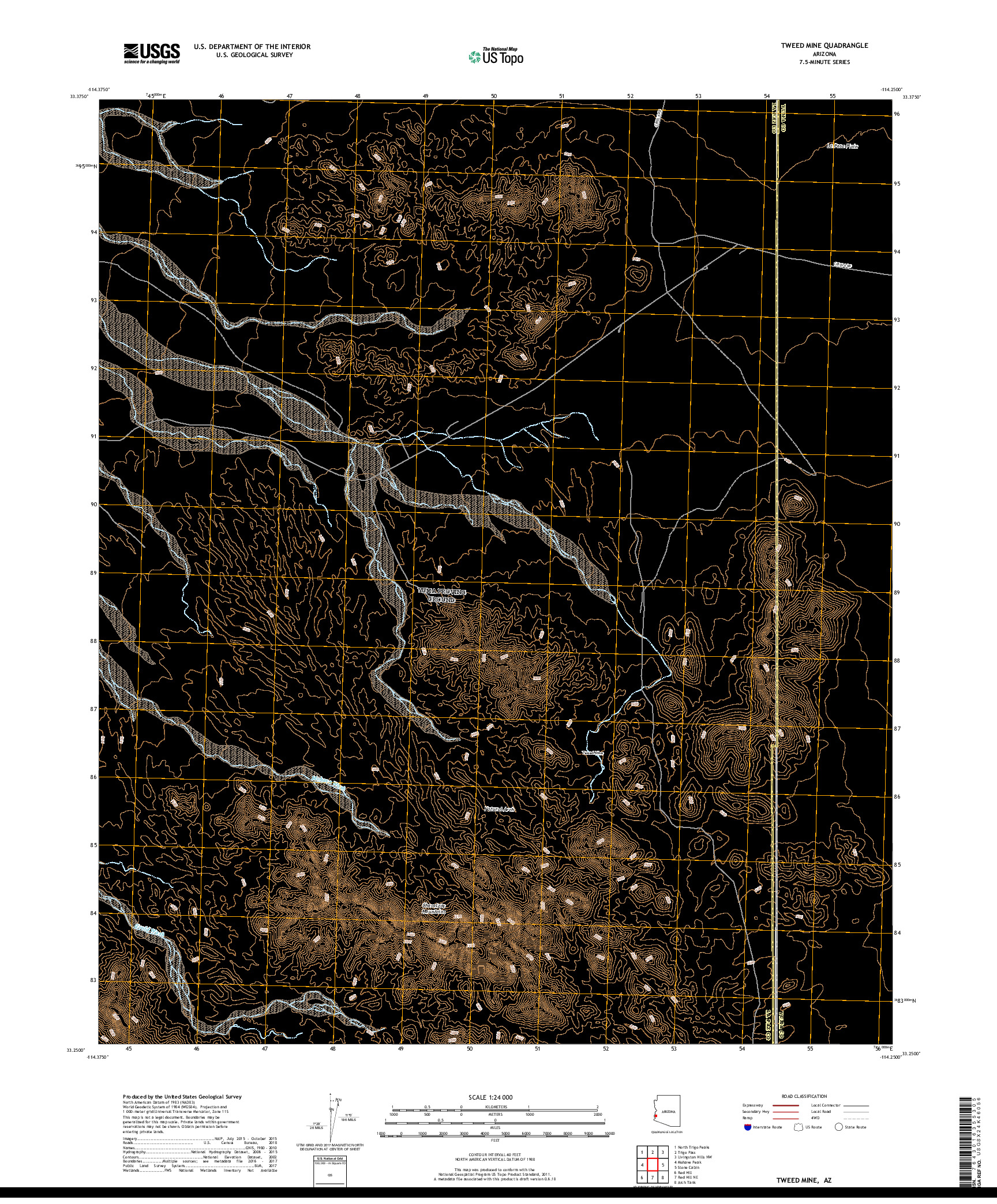 USGS US TOPO 7.5-MINUTE MAP FOR TWEED MINE, AZ 2018