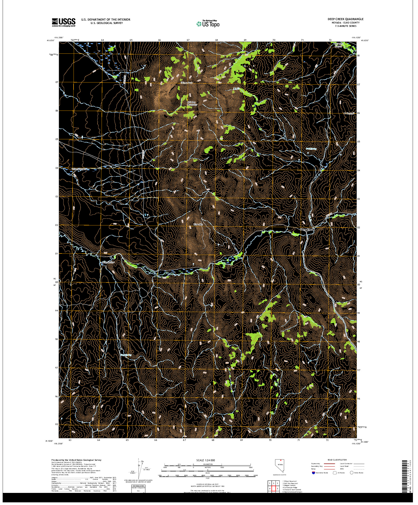 USGS US TOPO 7.5-MINUTE MAP FOR DEEP CREEK, NV 2018