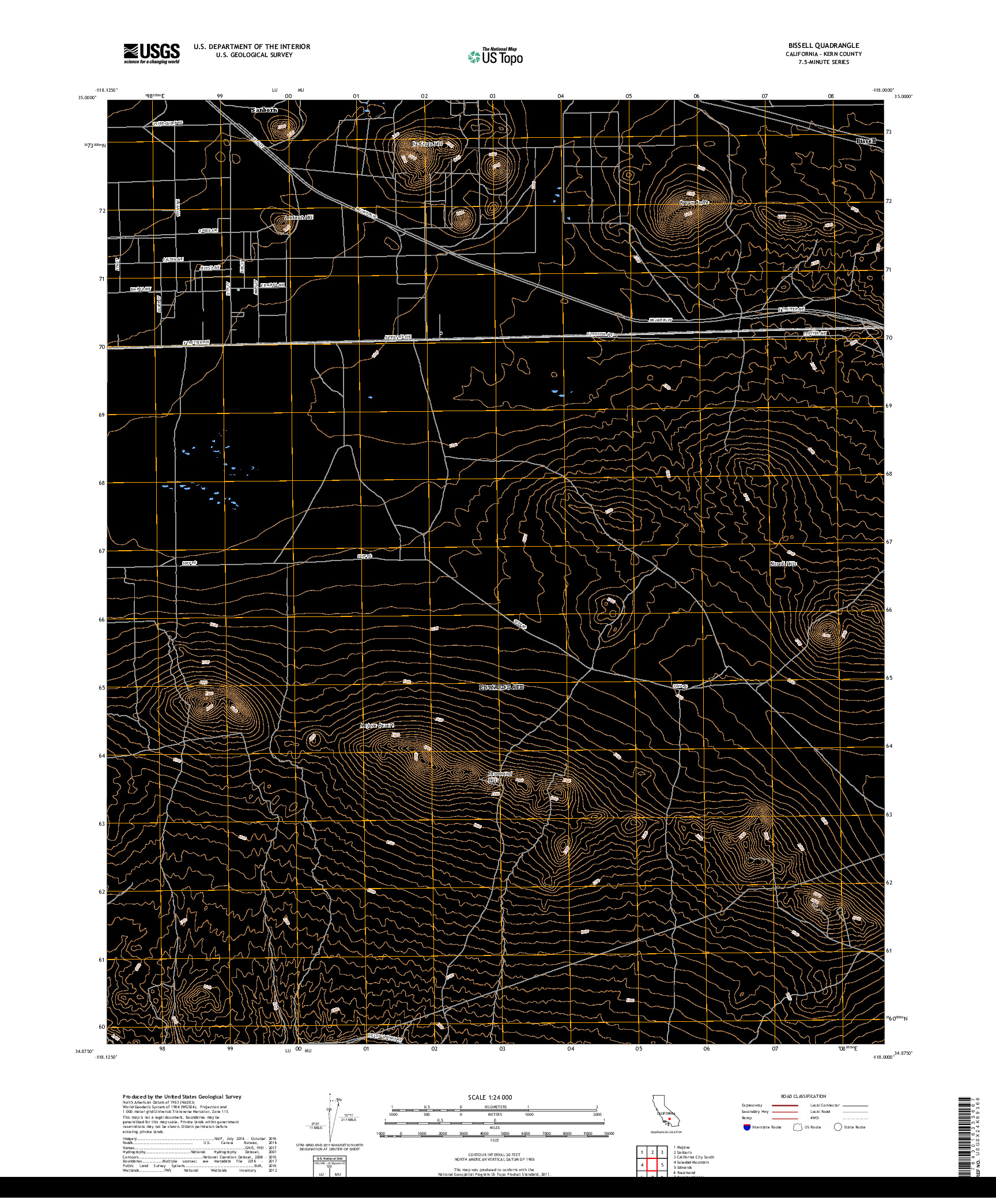 USGS US TOPO 7.5-MINUTE MAP FOR BISSELL, CA 2018