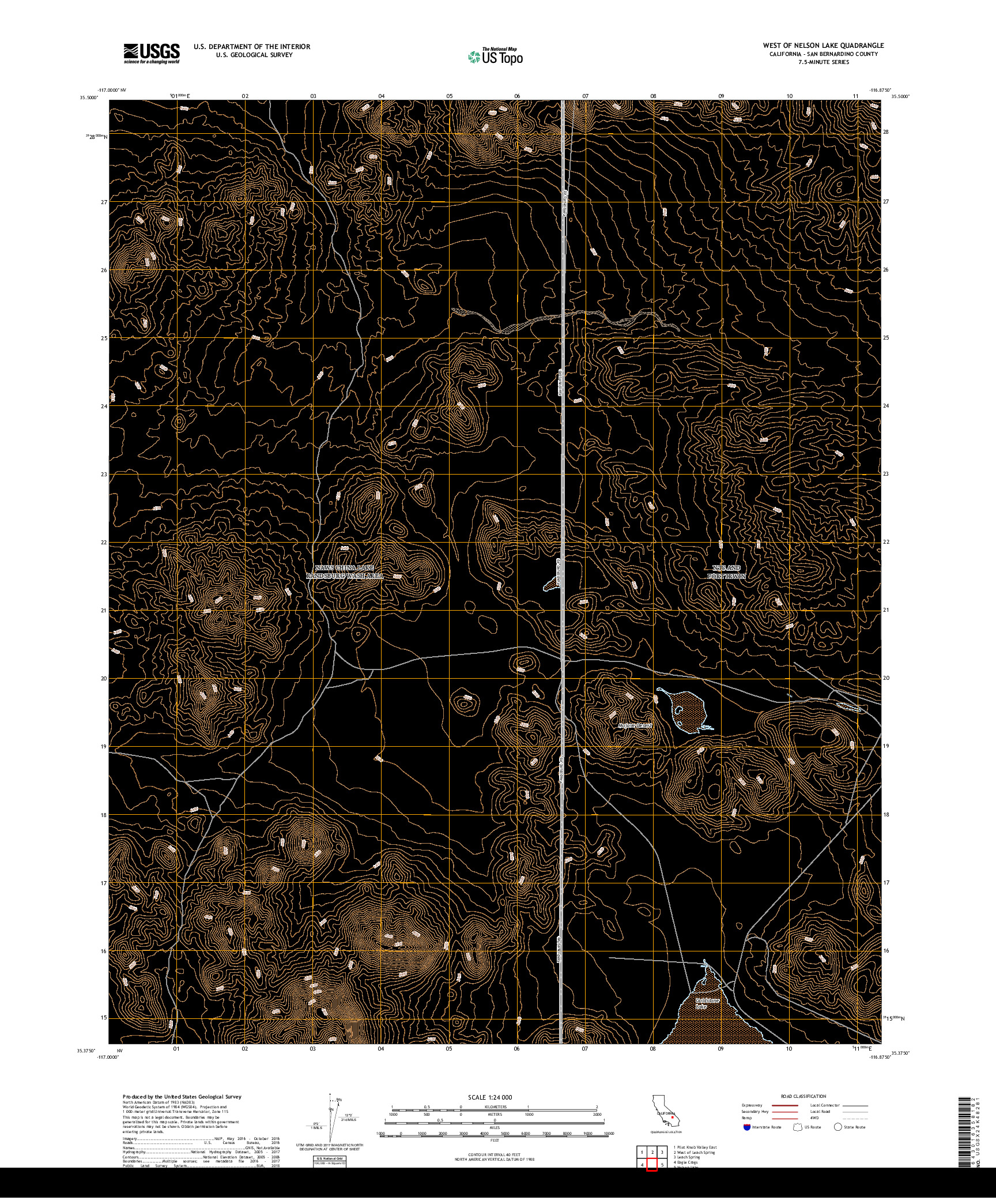 USGS US TOPO 7.5-MINUTE MAP FOR WEST OF NELSON LAKE, CA 2018