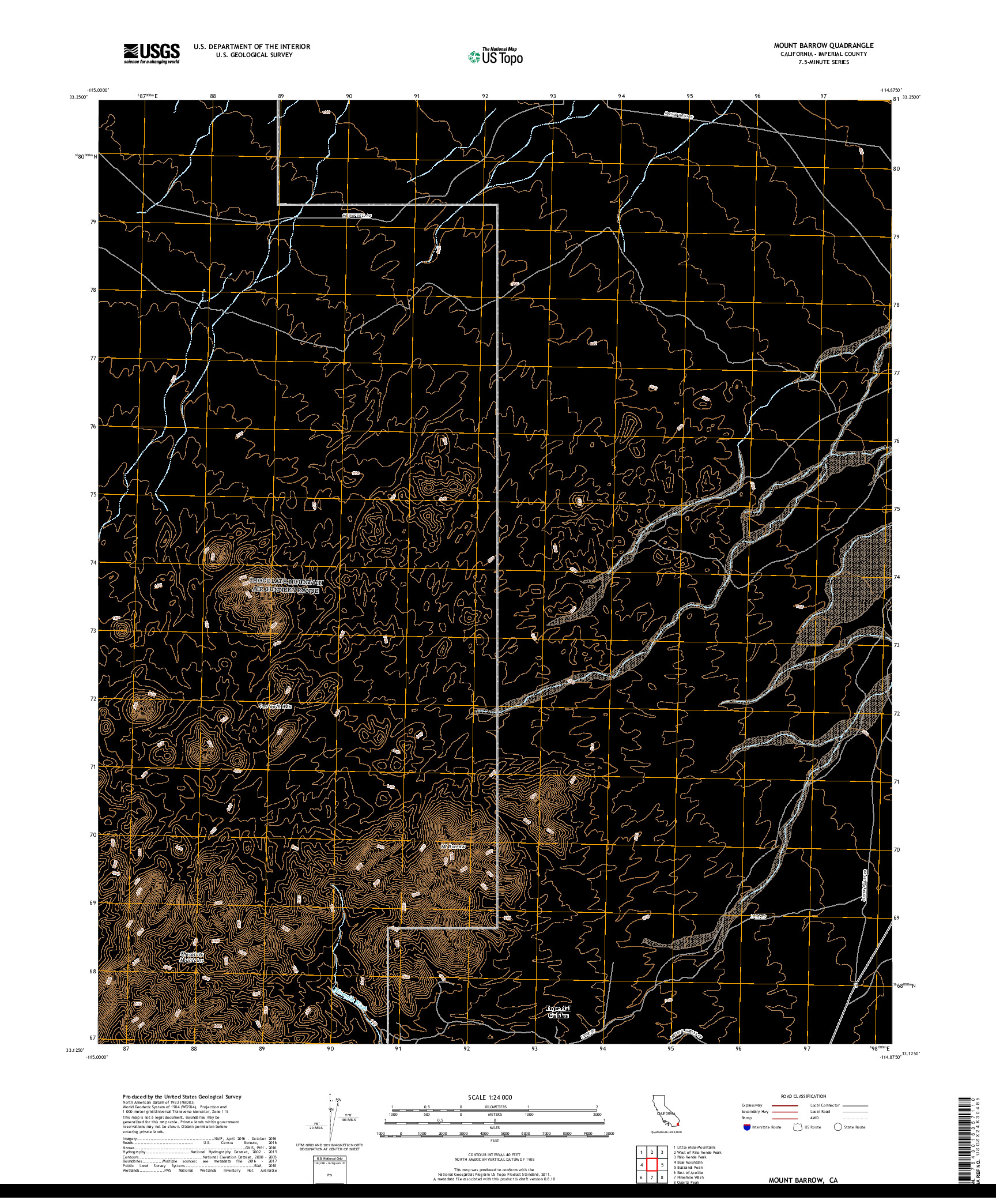 USGS US TOPO 7.5-MINUTE MAP FOR MOUNT BARROW, CA 2018