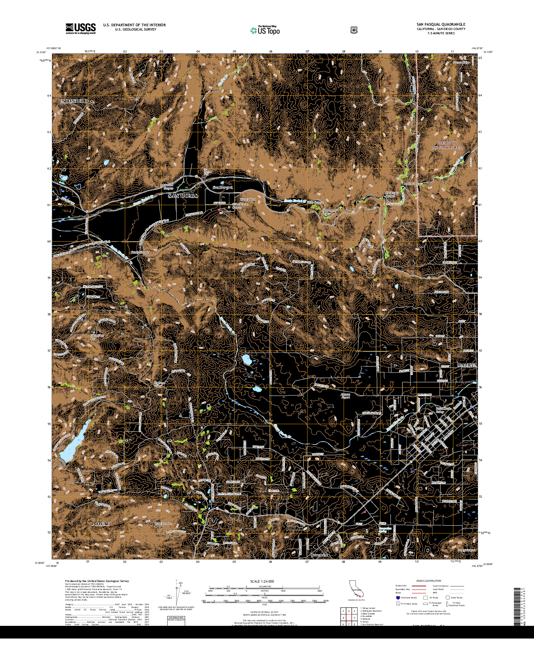 USGS US TOPO 7.5-MINUTE MAP FOR SAN PASQUAL, CA 2018