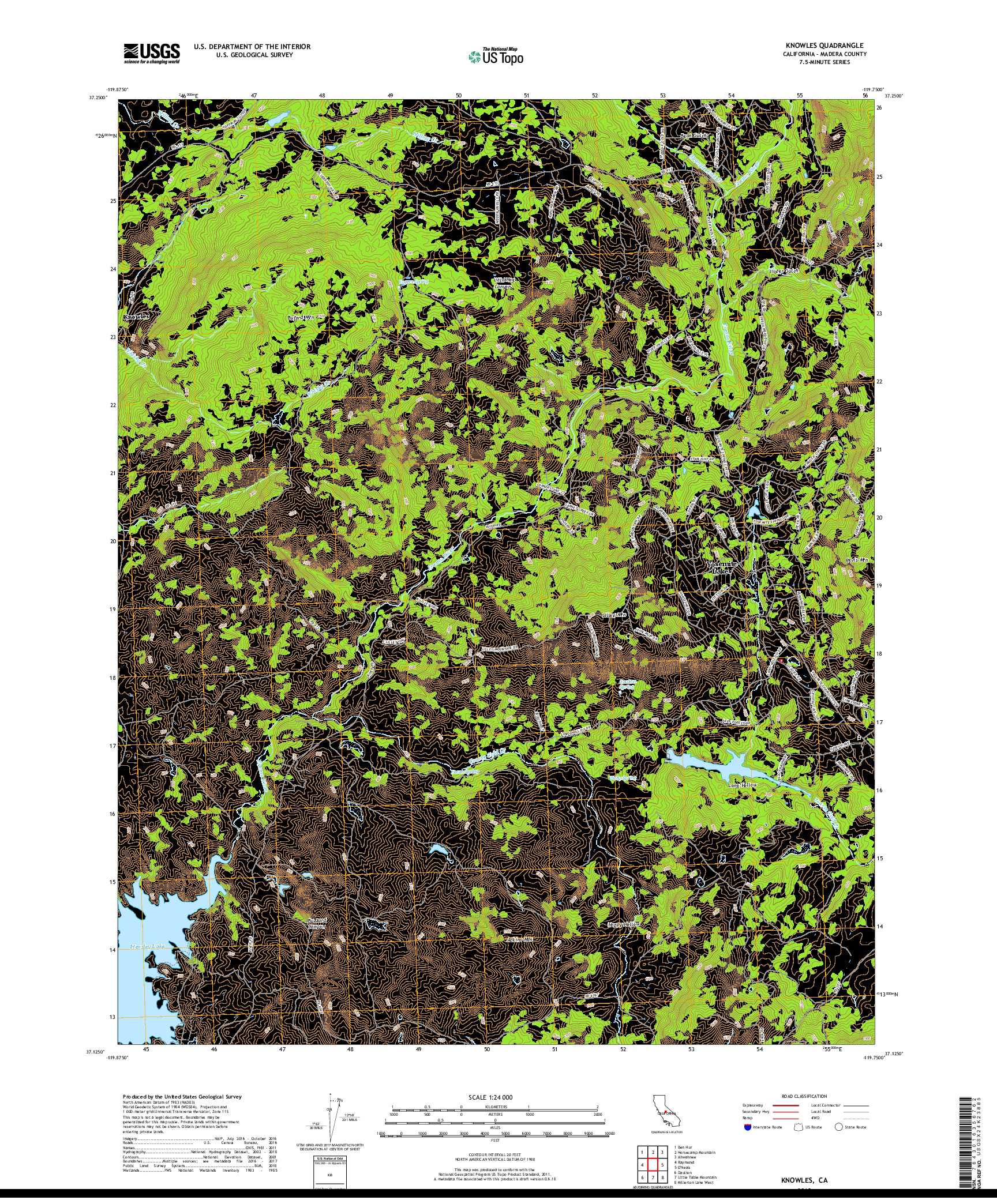 USGS US TOPO 7.5-MINUTE MAP FOR KNOWLES, CA 2018