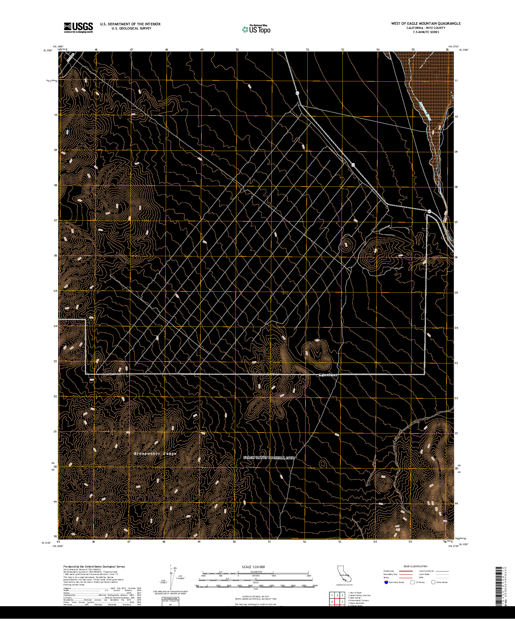 USGS US TOPO 7.5-MINUTE MAP FOR WEST OF EAGLE MOUNTAIN, CA 2018