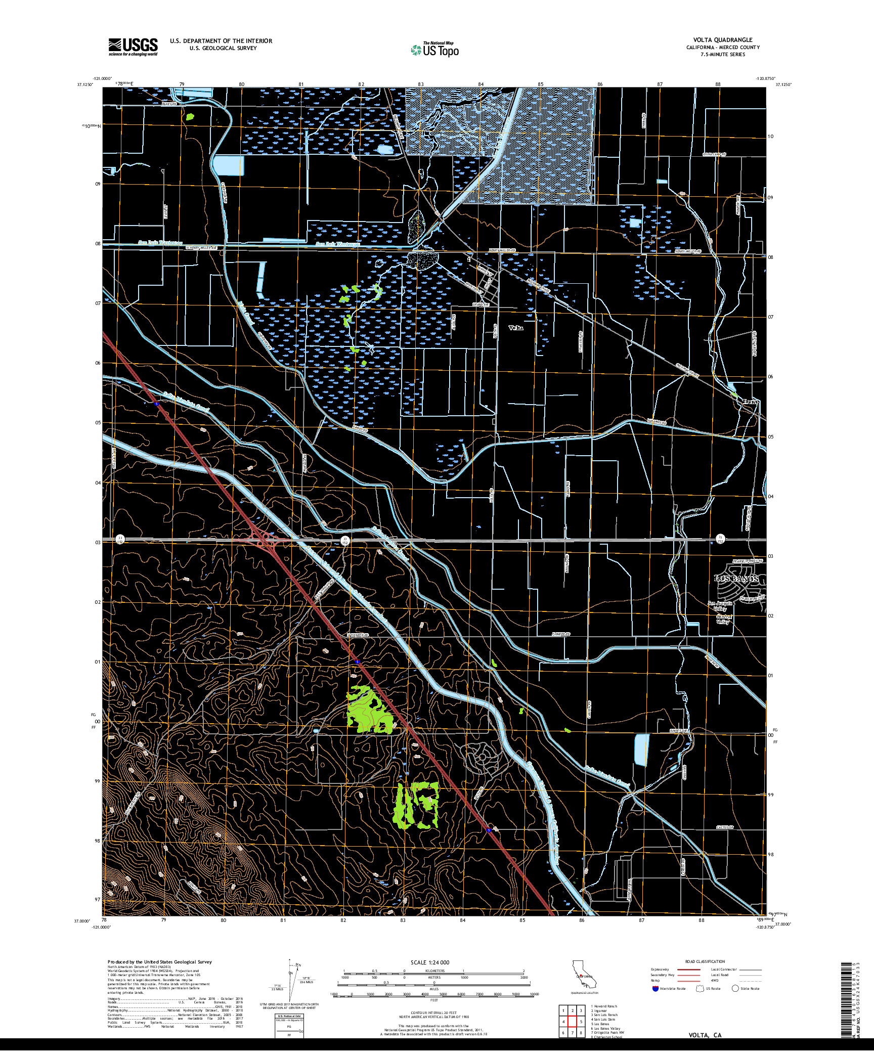 USGS US TOPO 7.5-MINUTE MAP FOR VOLTA, CA 2018