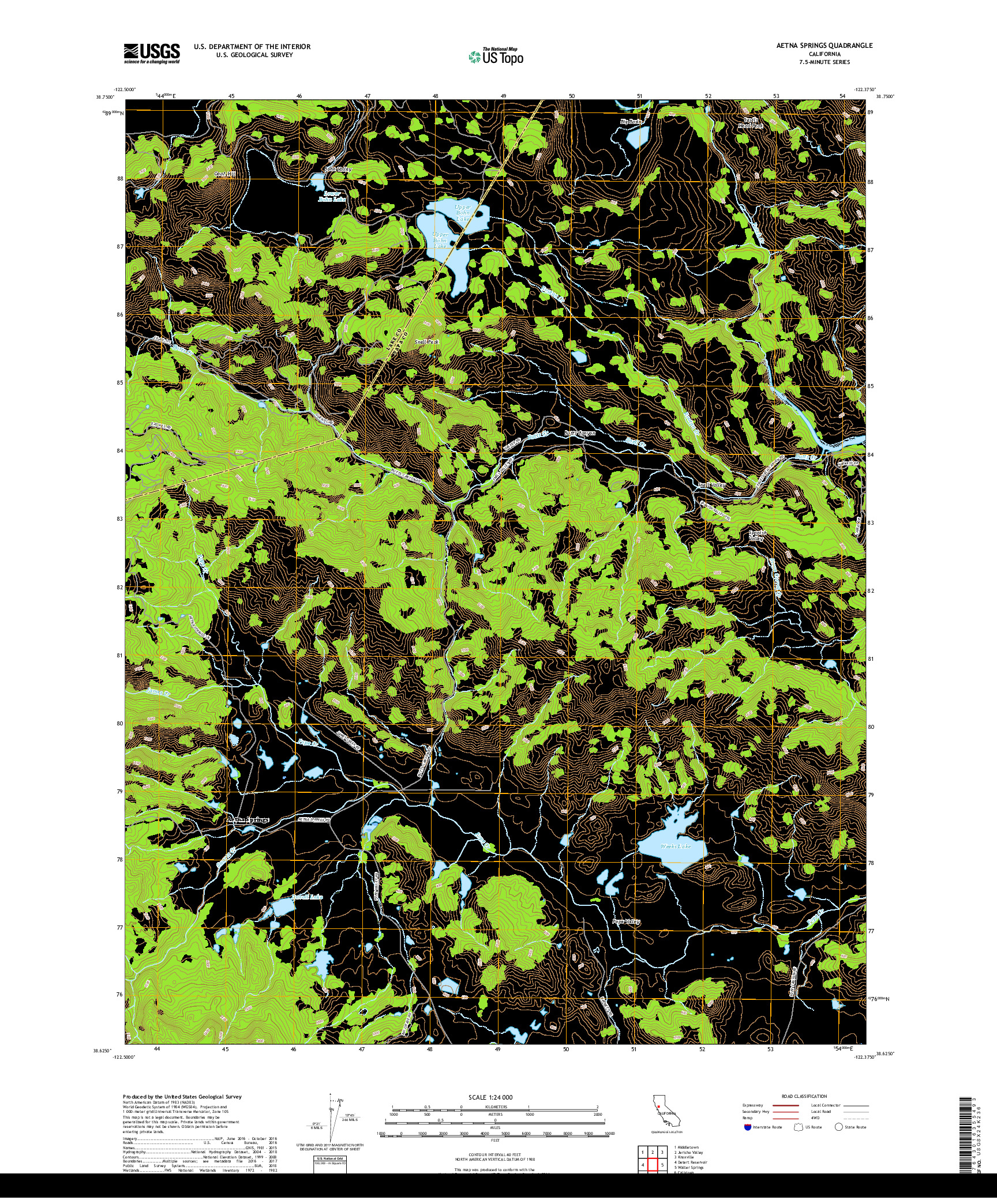 USGS US TOPO 7.5-MINUTE MAP FOR AETNA SPRINGS, CA 2018