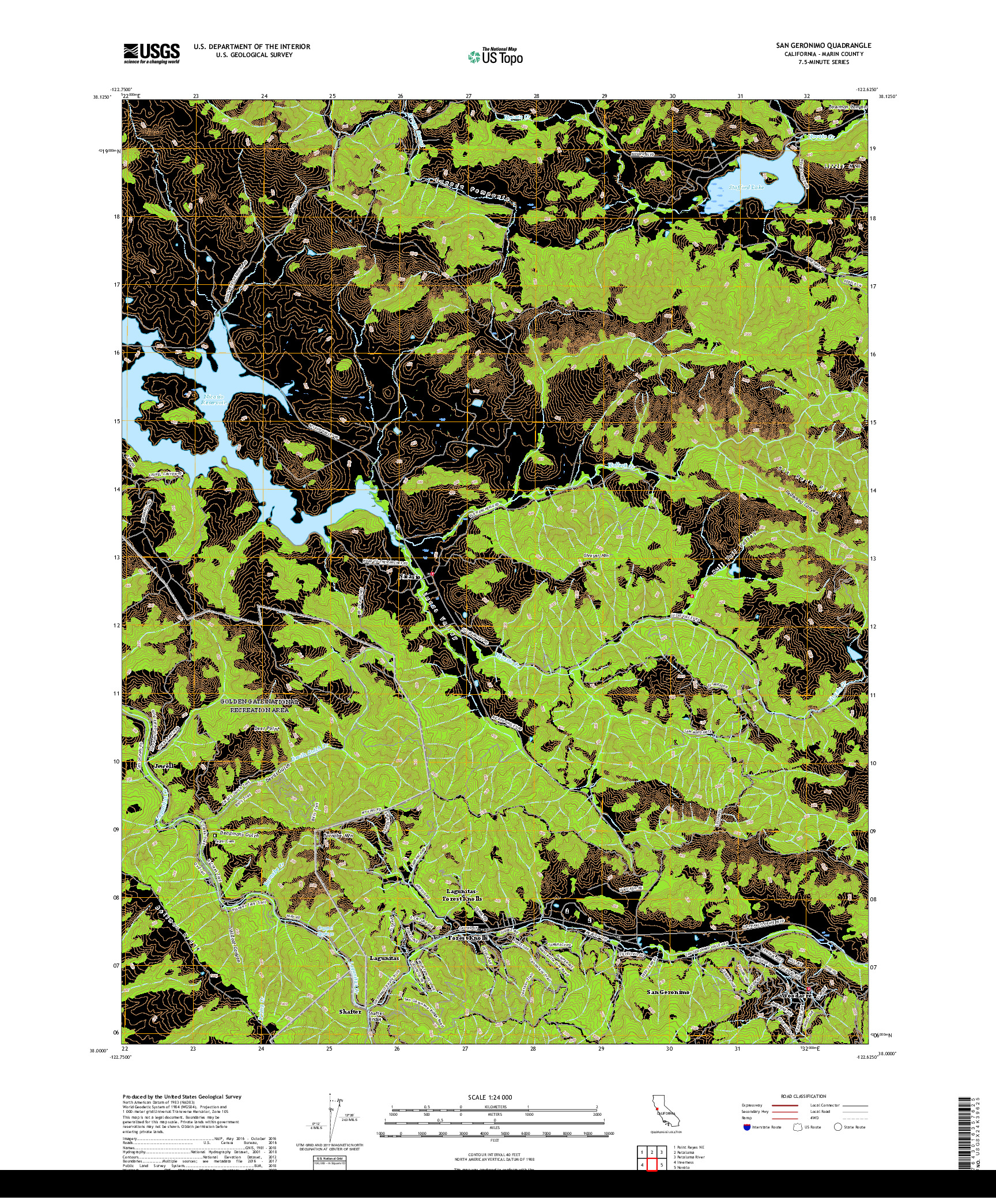 USGS US TOPO 7.5-MINUTE MAP FOR SAN GERONIMO, CA 2018