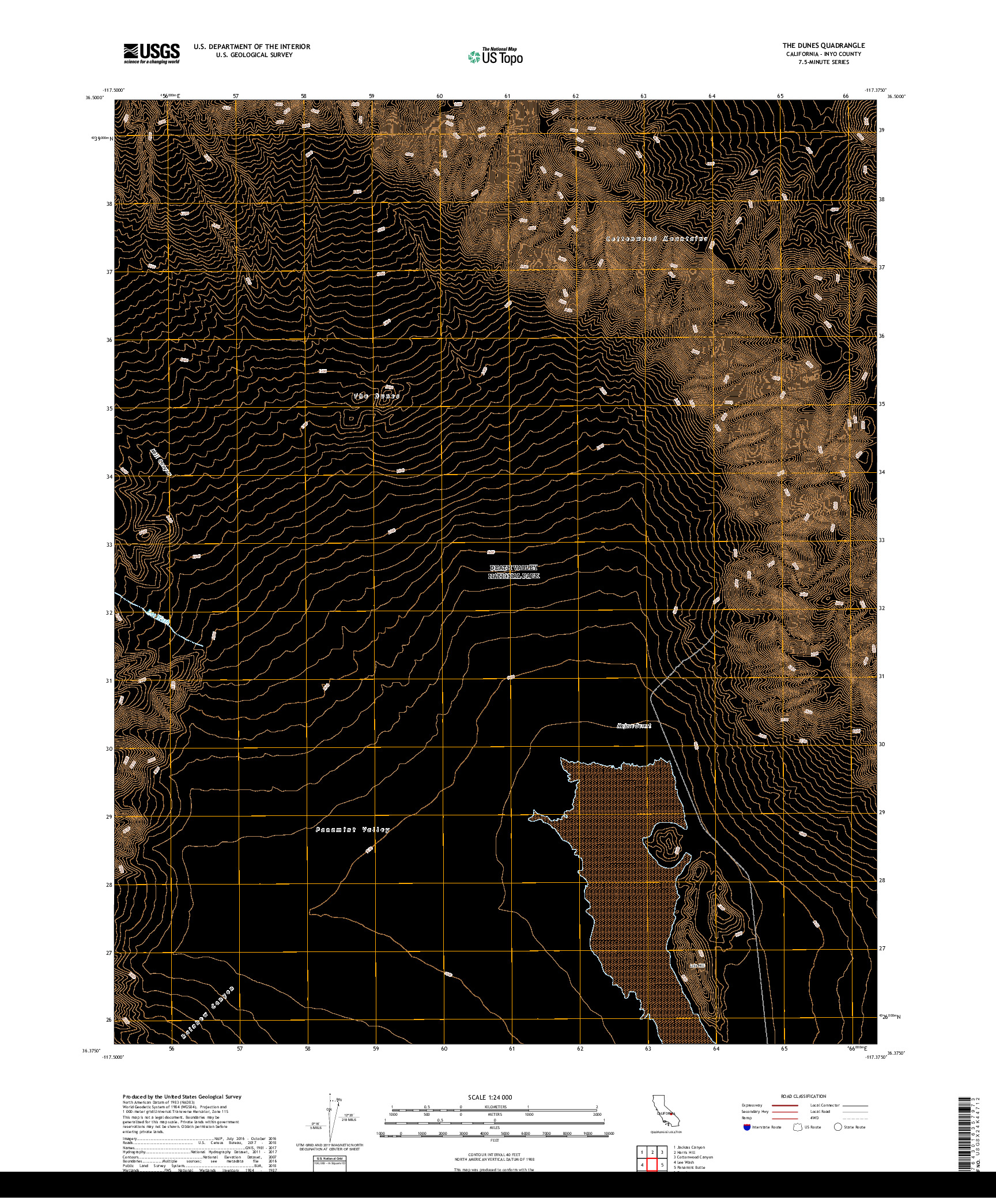 USGS US TOPO 7.5-MINUTE MAP FOR THE DUNES, CA 2018