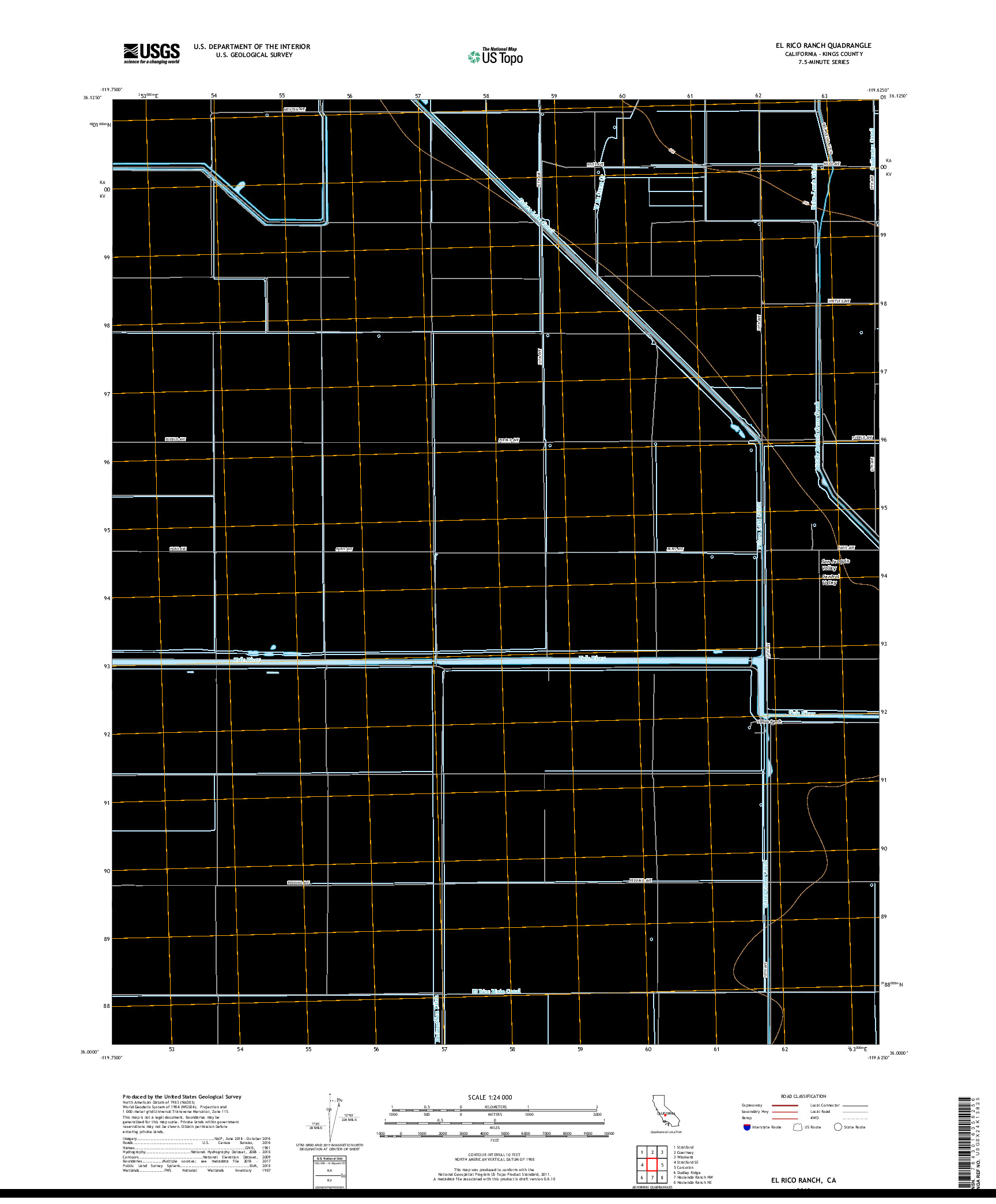 USGS US TOPO 7.5-MINUTE MAP FOR EL RICO RANCH, CA 2018