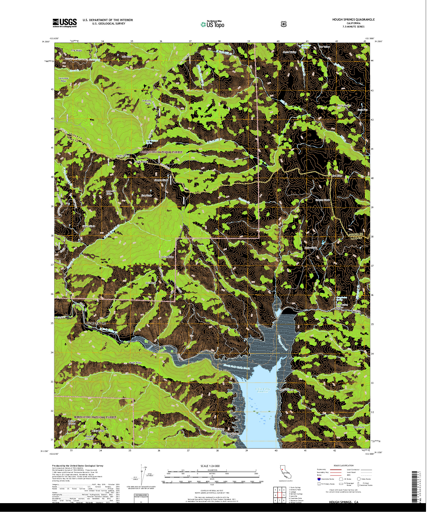 USGS US TOPO 7.5-MINUTE MAP FOR HOUGH SPRINGS, CA 2018