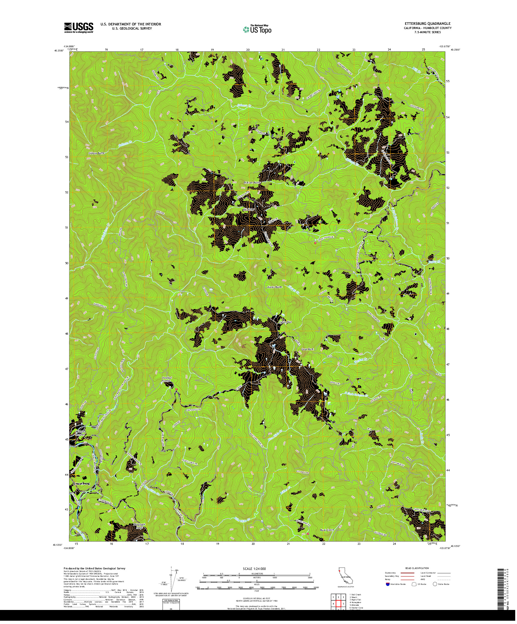 USGS US TOPO 7.5-MINUTE MAP FOR ETTERSBURG, CA 2018