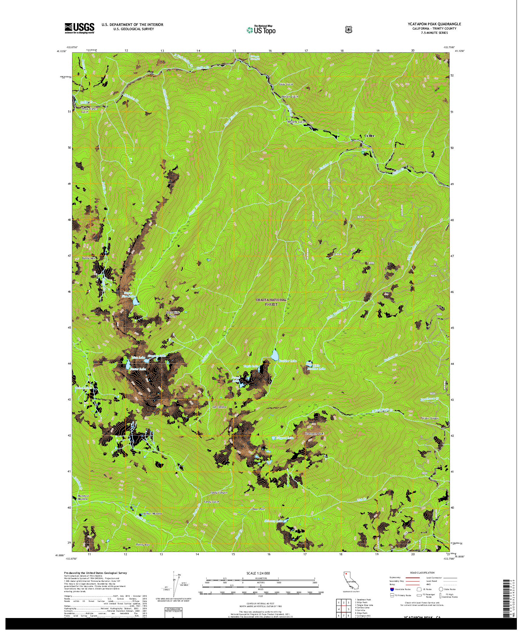 USGS US TOPO 7.5-MINUTE MAP FOR YCATAPOM PEAK, CA 2018