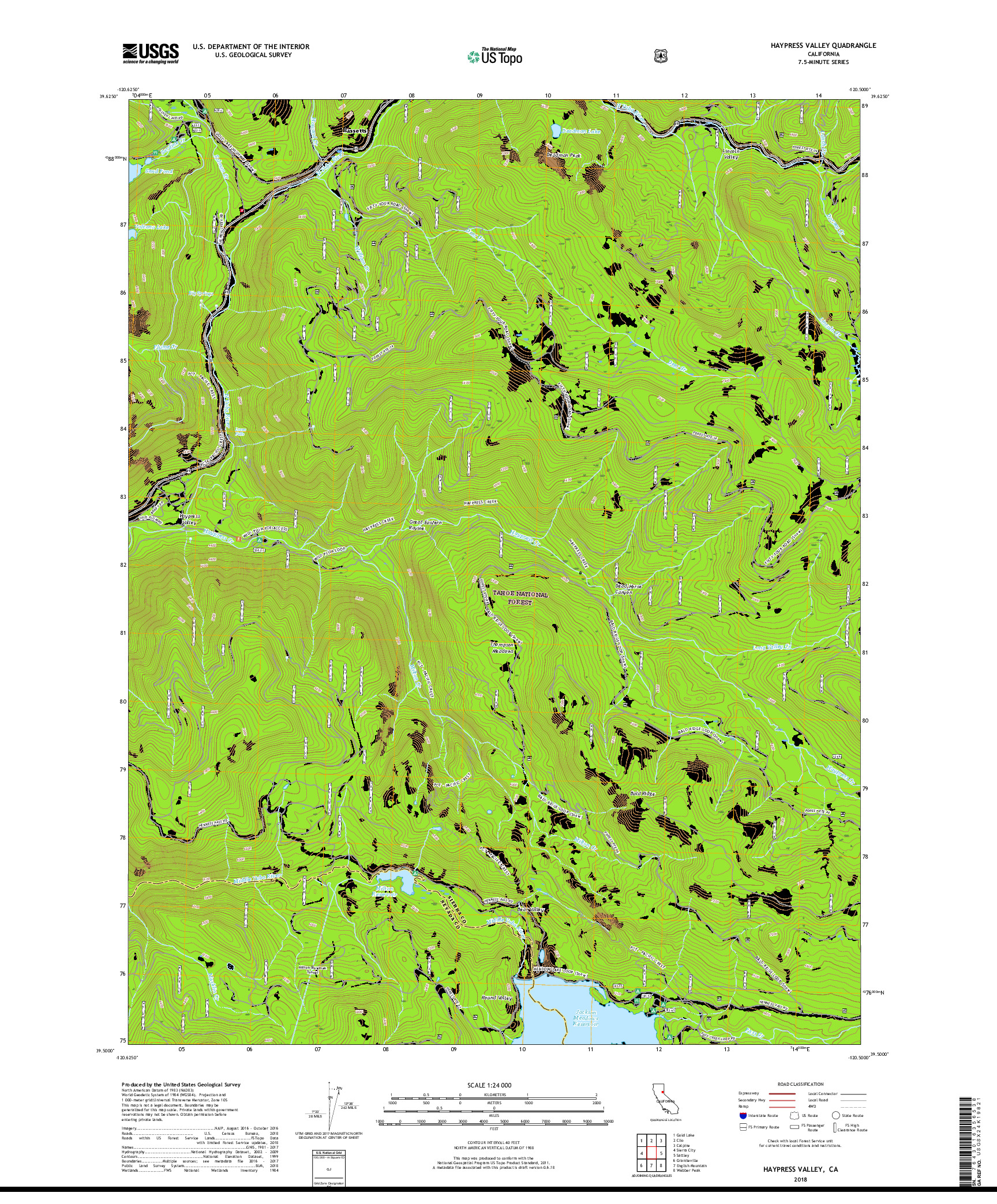 USGS US TOPO 7.5-MINUTE MAP FOR HAYPRESS VALLEY, CA 2018