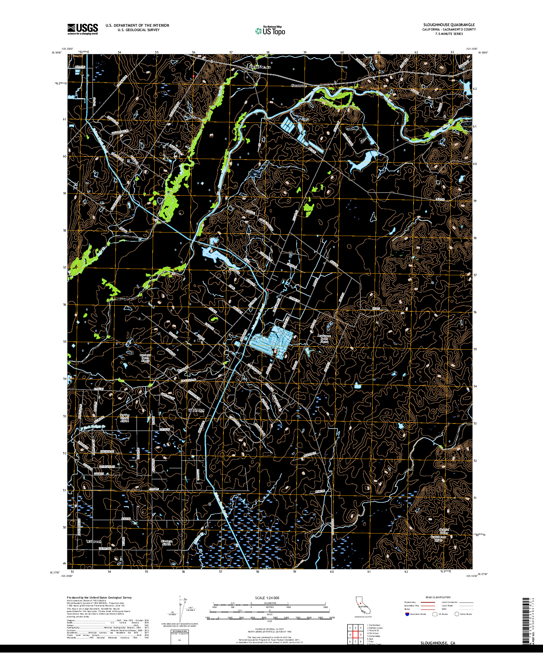 USGS US TOPO 7.5-MINUTE MAP FOR SLOUGHHOUSE, CA 2018